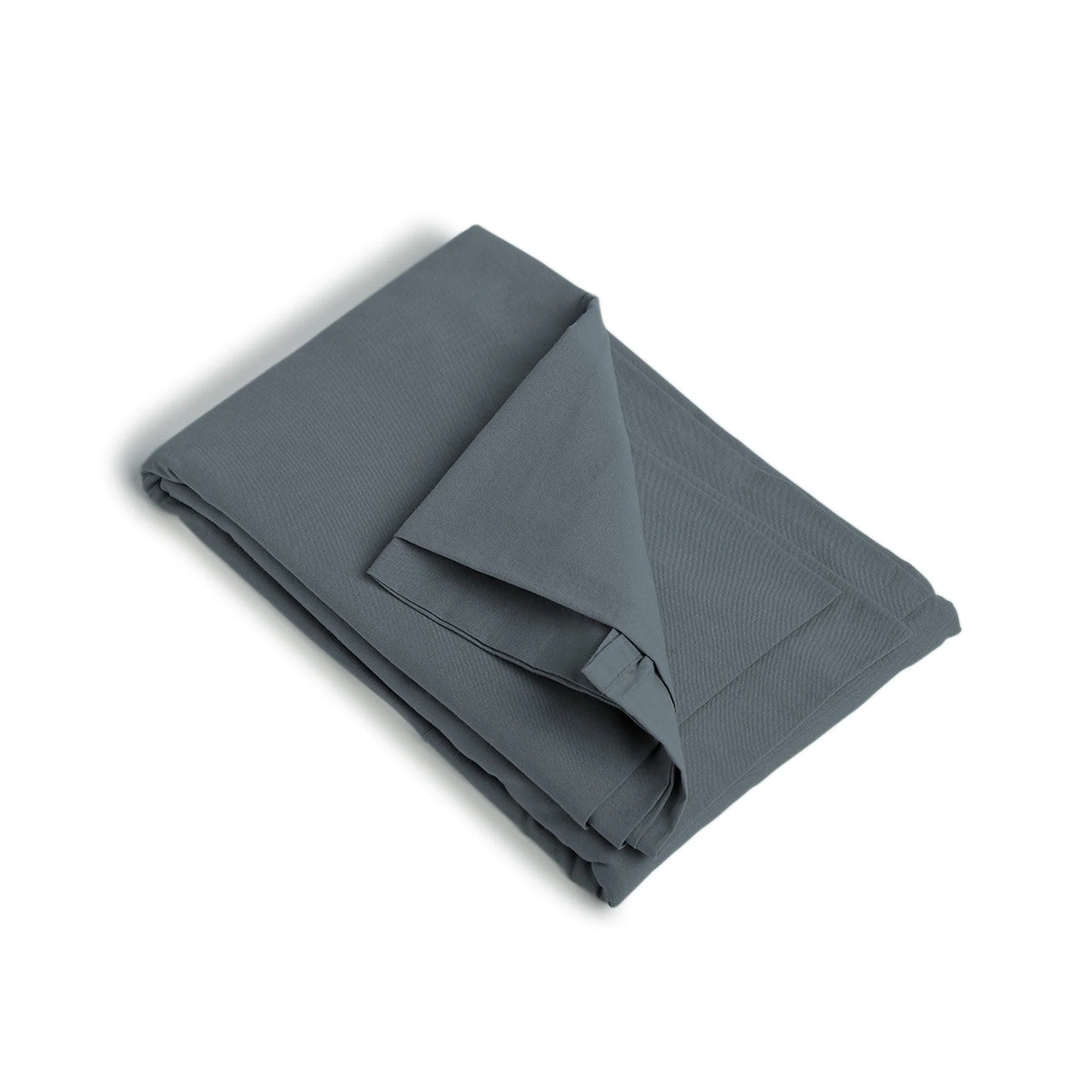 Drap Housse - Coton Lavé - Bleu Orage - Luna - Image 15