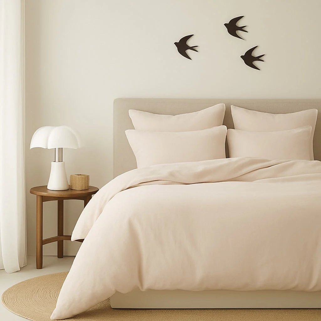 Drap Housse - Coton Lavé - Rose - Luna - Image 6