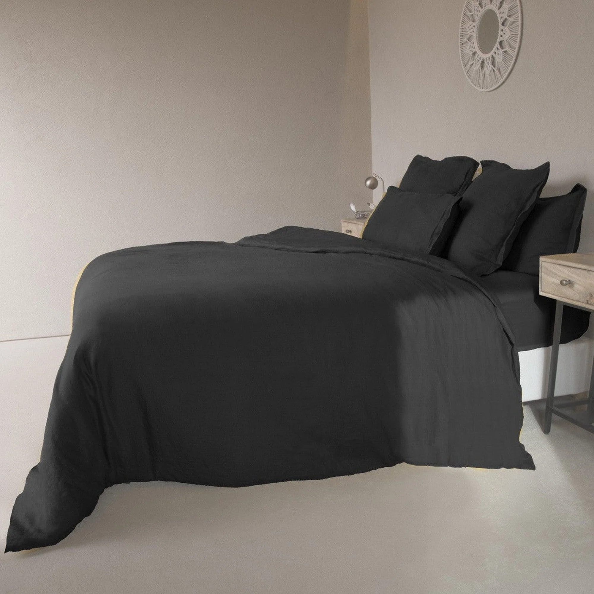 Drap Housse - Lin Lavé - Gris Ardoise - Hortense - Image 14
