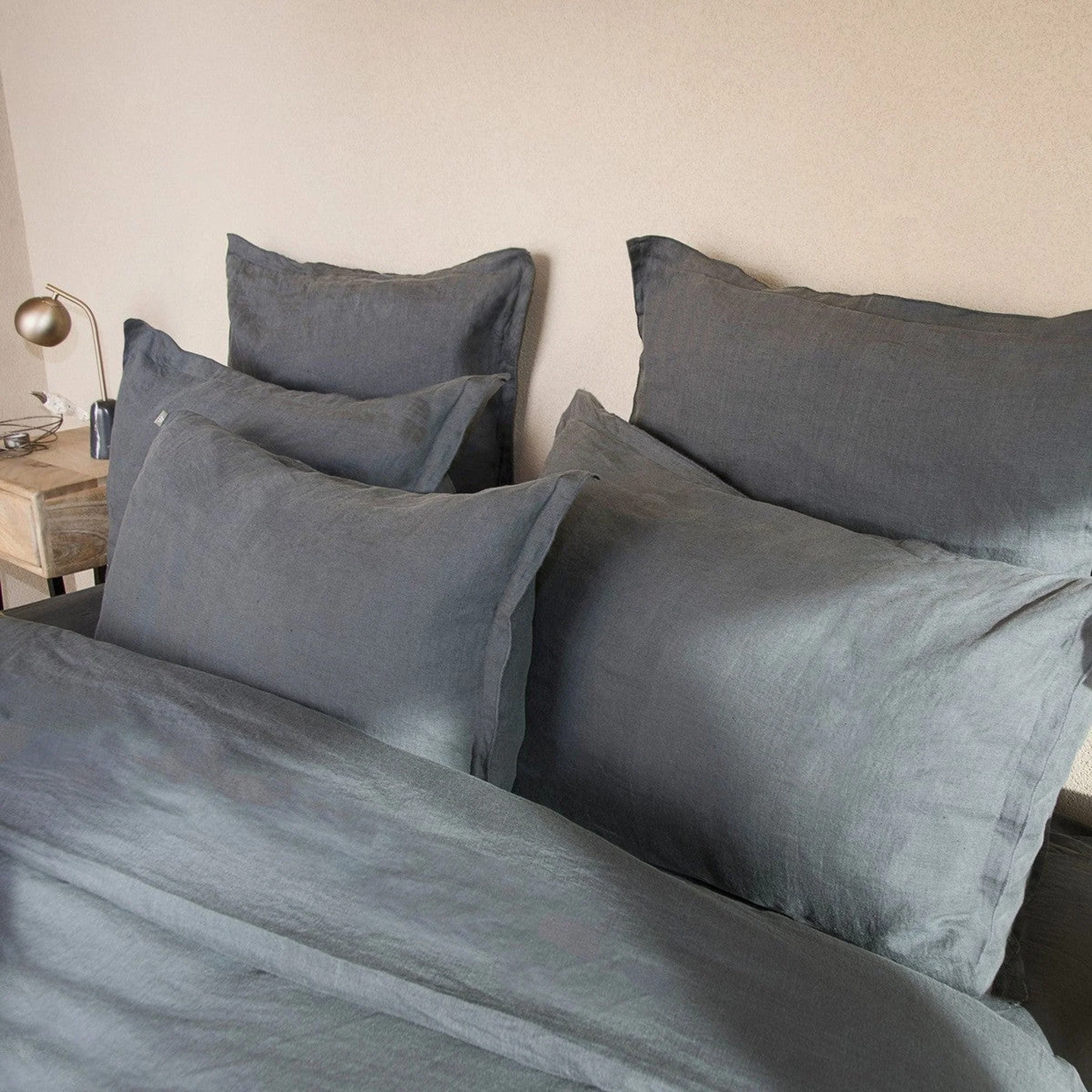 Drap Housse - Lin Lavé - Gris Ardoise - Hortense - Image 15