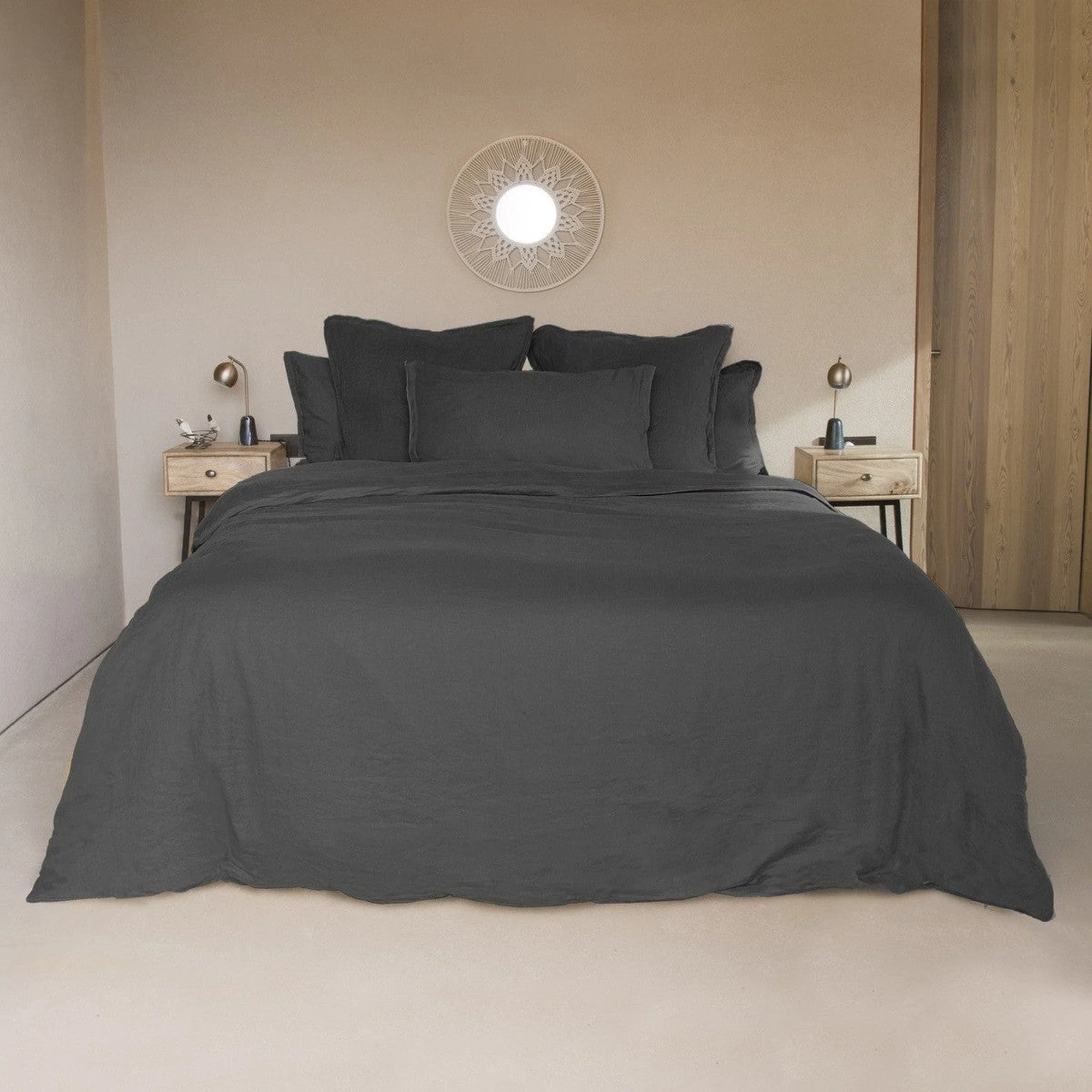 Drap Housse - Lin Lavé - Gris Ardoise - Hortense - Image 9