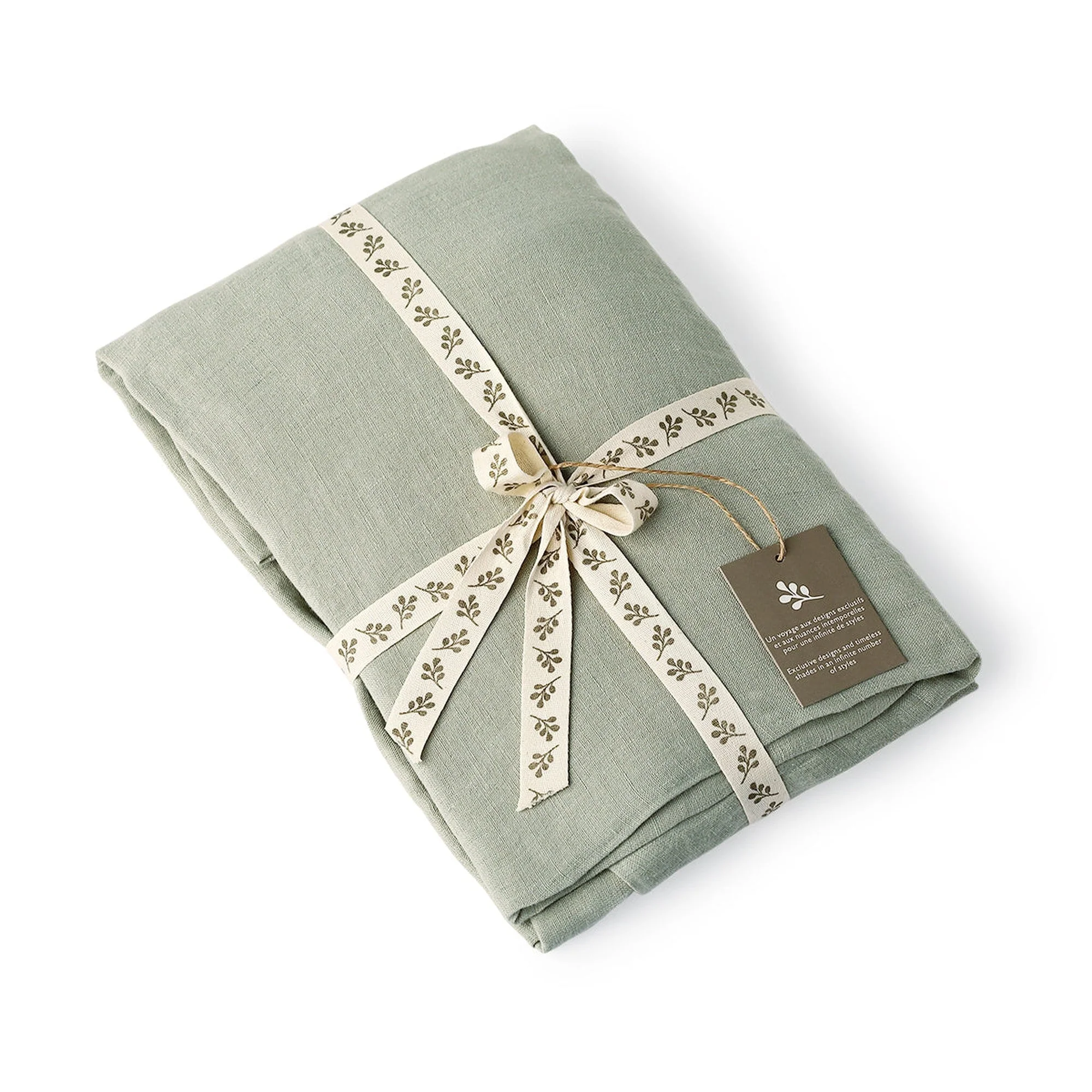 Drap Housse - Lin Lavé - Vert Céladon - Camille - Image 19