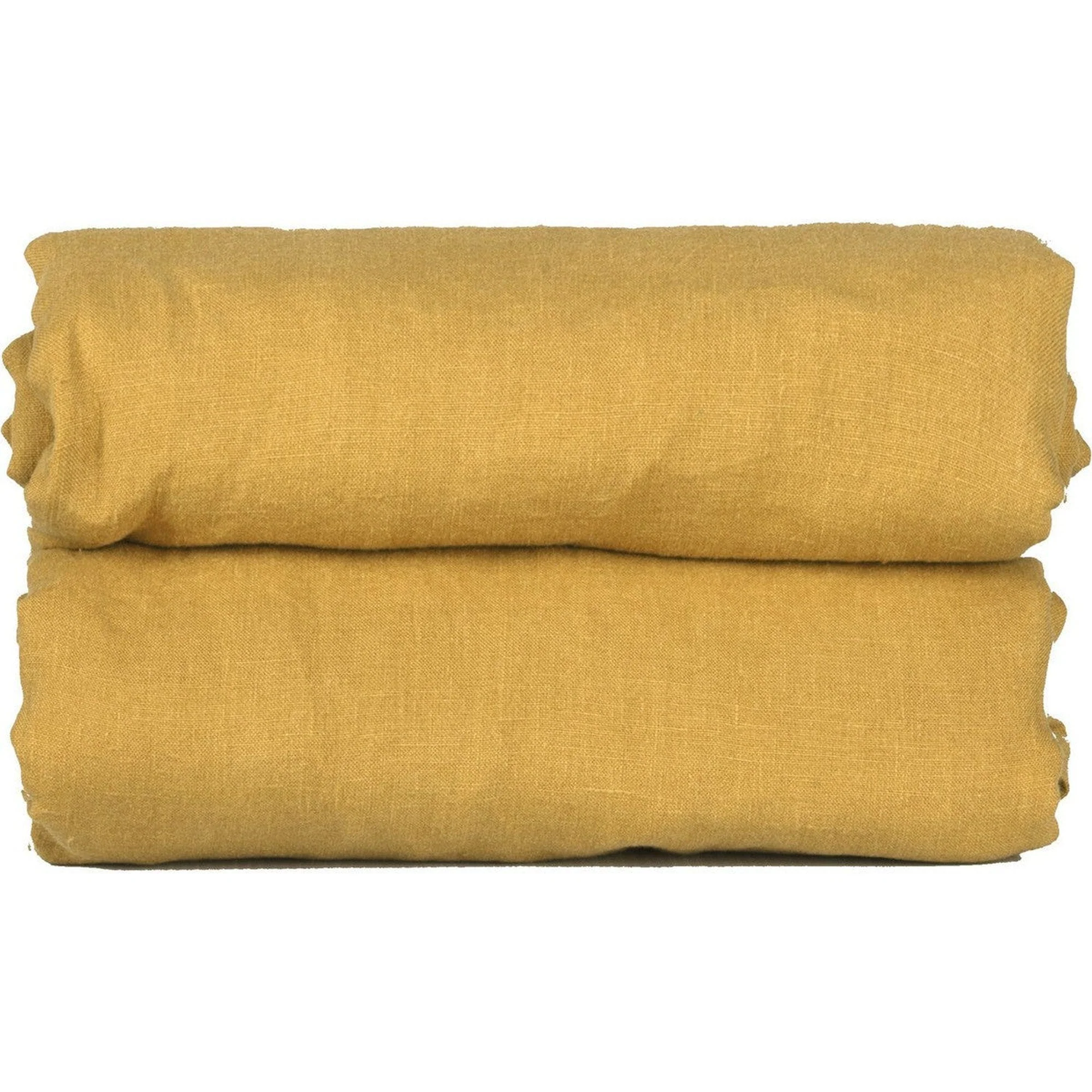 Drap Housse - Lin Lavé - Jaune Curcuma - Hortense - Image 6