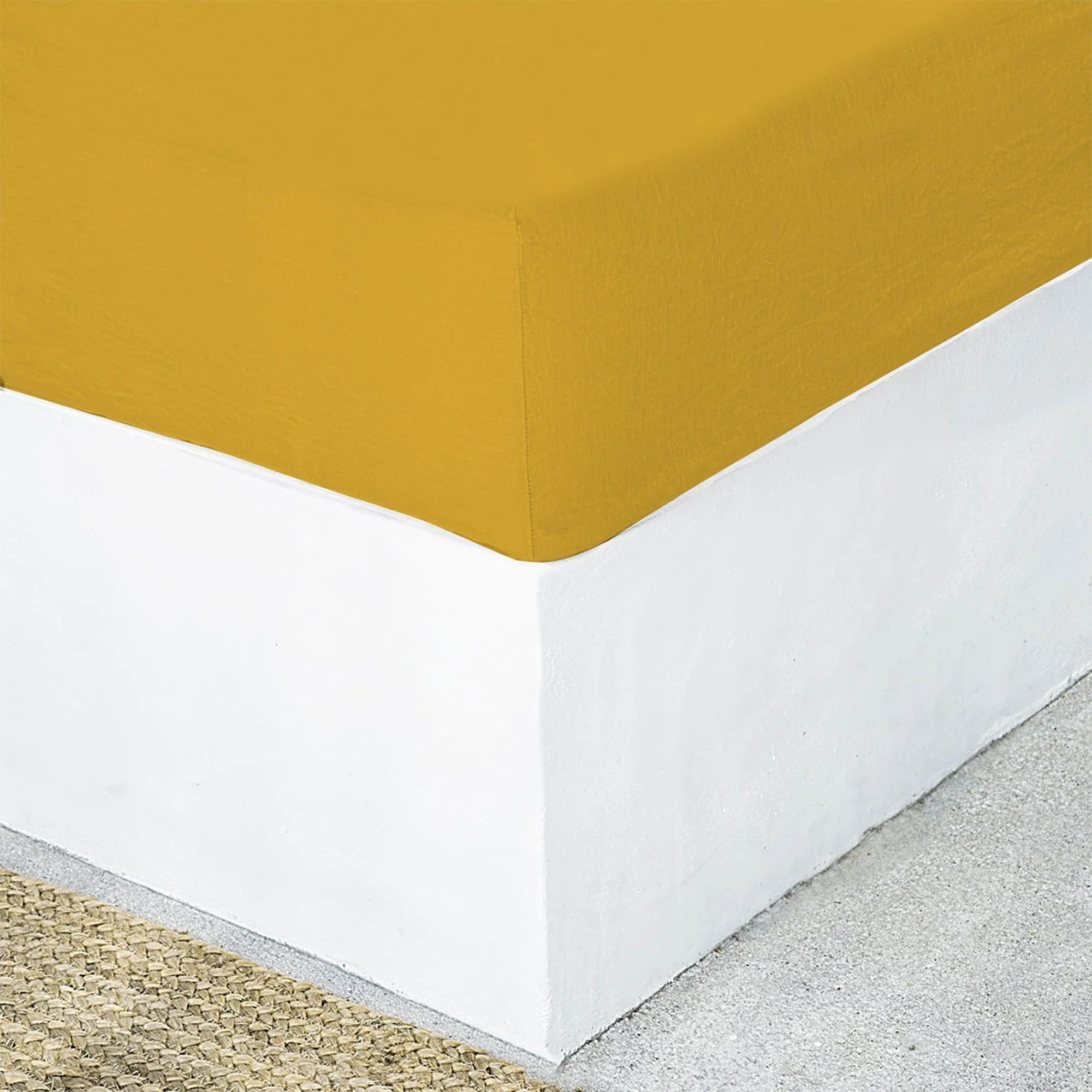 Drap Housse - Lin Lavé - Jaune Moutarde - Hortense - Image 19