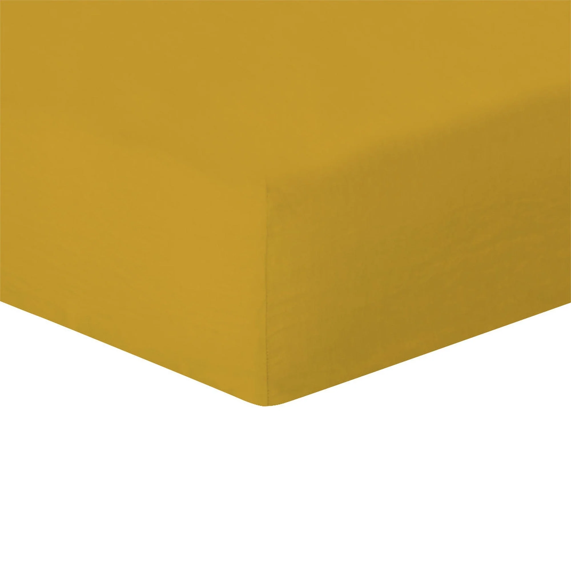 Drap Housse - Lin Lavé - Jaune Moutarde - Hortense - Image 4