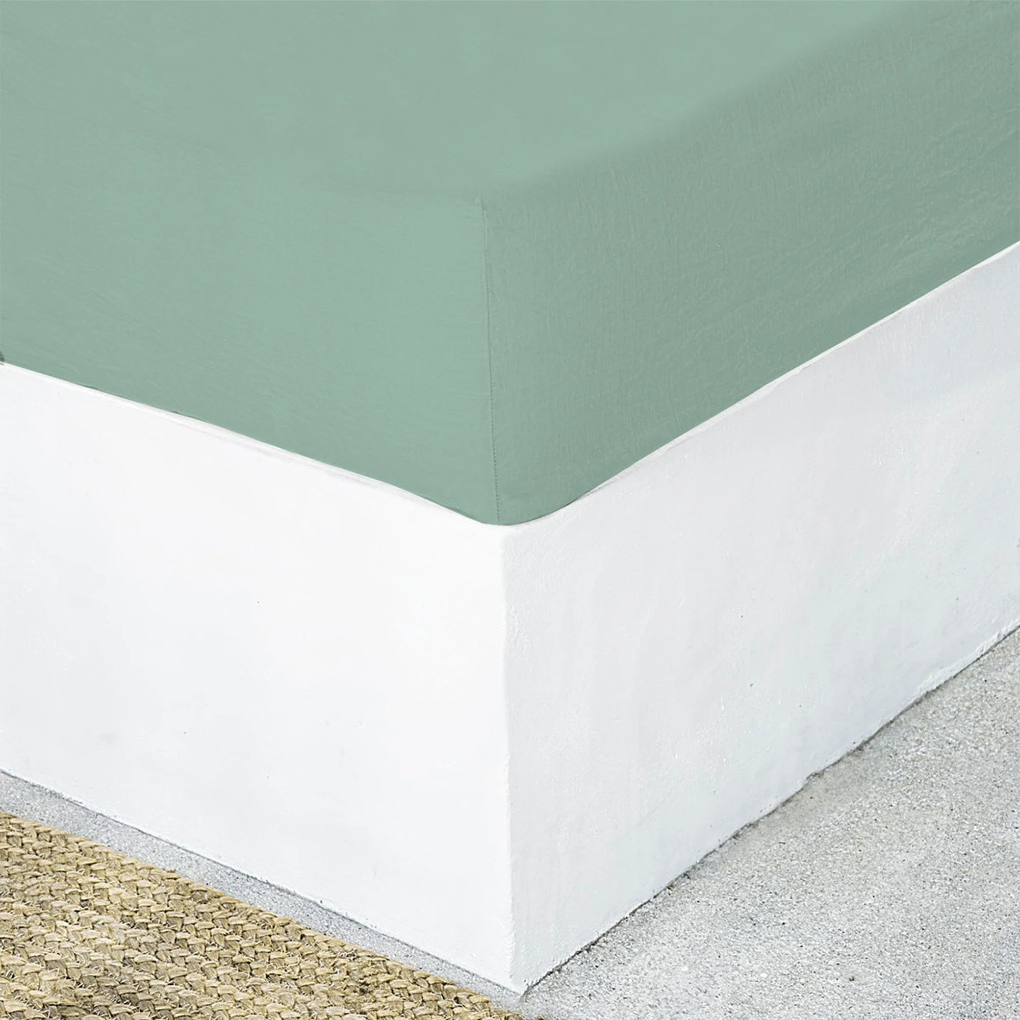Drap Housse - Lin Lavé - Vert Pistache - Hortense - Image 20