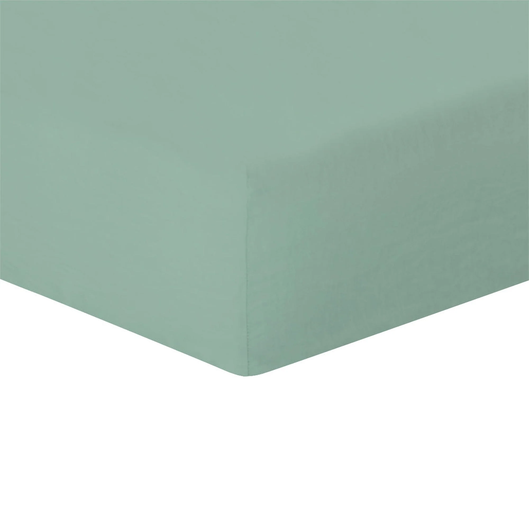 Drap Housse - Lin Lavé - Vert Pistache - Hortense - Image 4