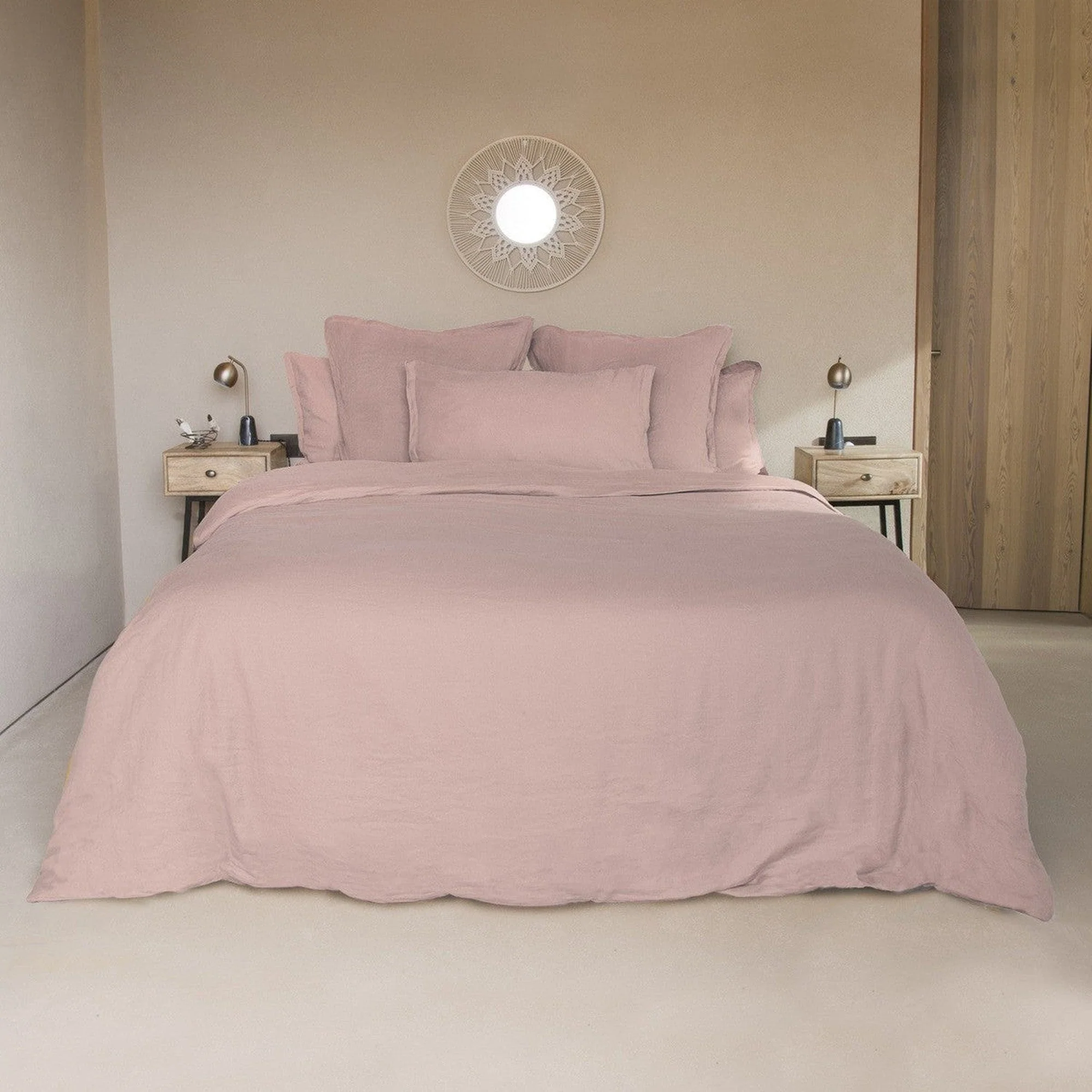 Drap Housse - Lin Lavé - Rose - Hortense - Image 5