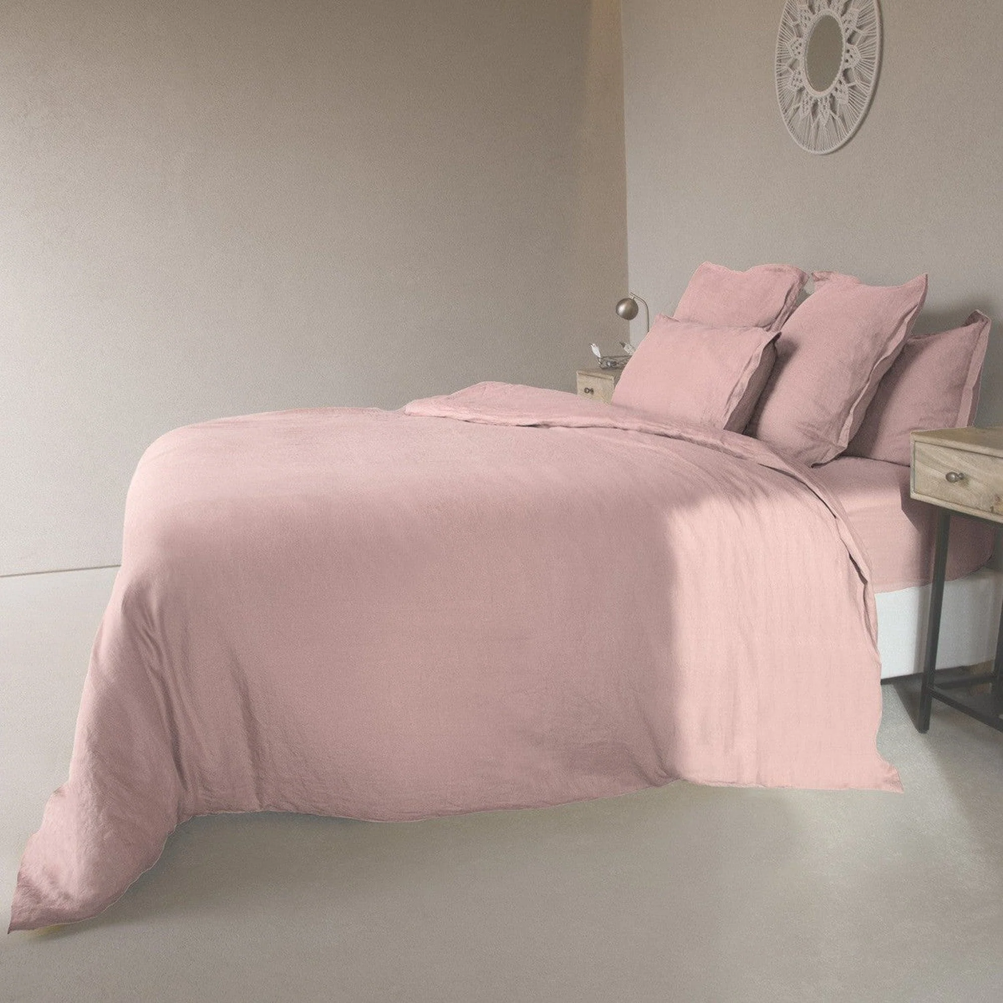 Drap Housse - Lin Lavé - Rose - Hortense - Image 9