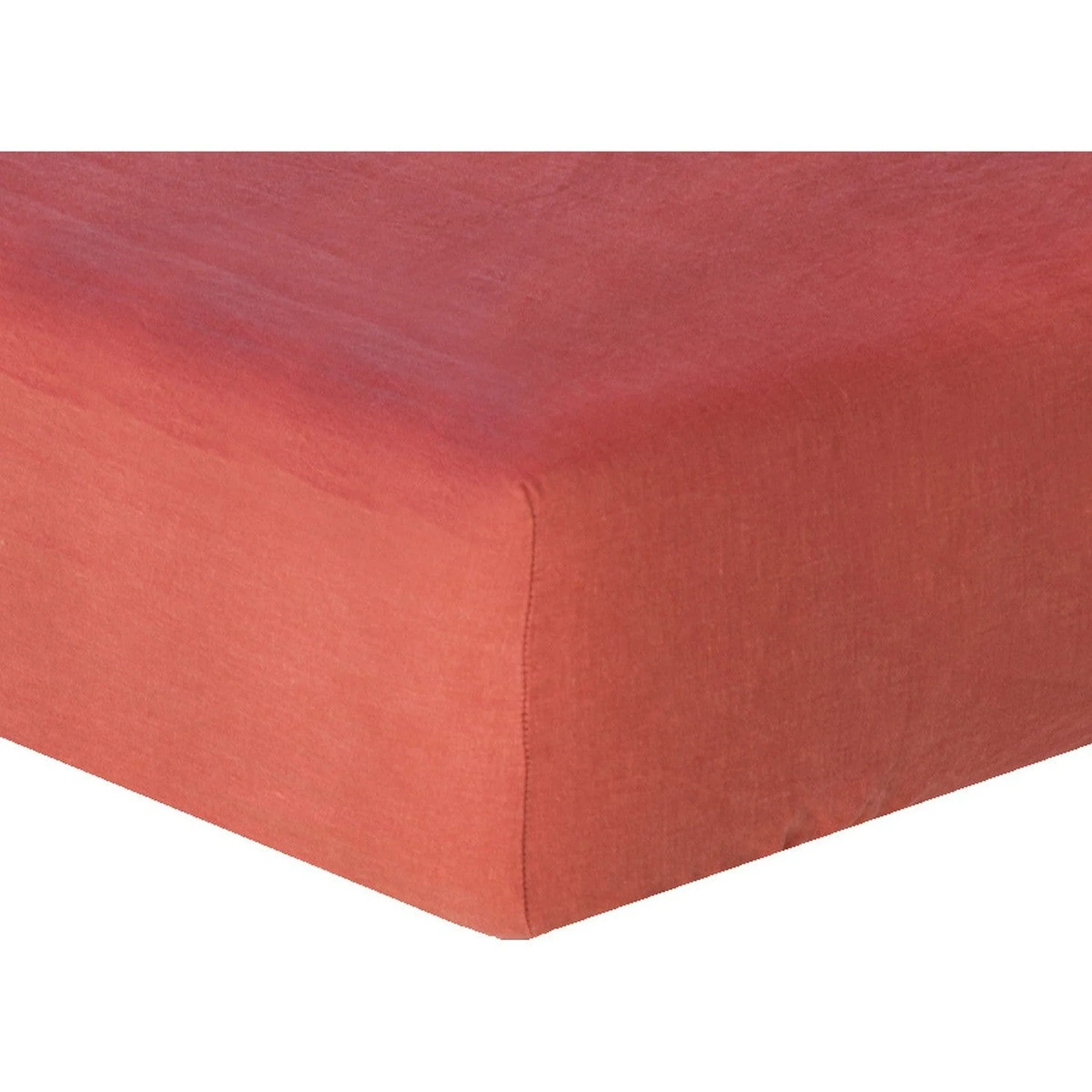 Drap Housse - Lin Lavé - Terracotta - Hortense - Image 4