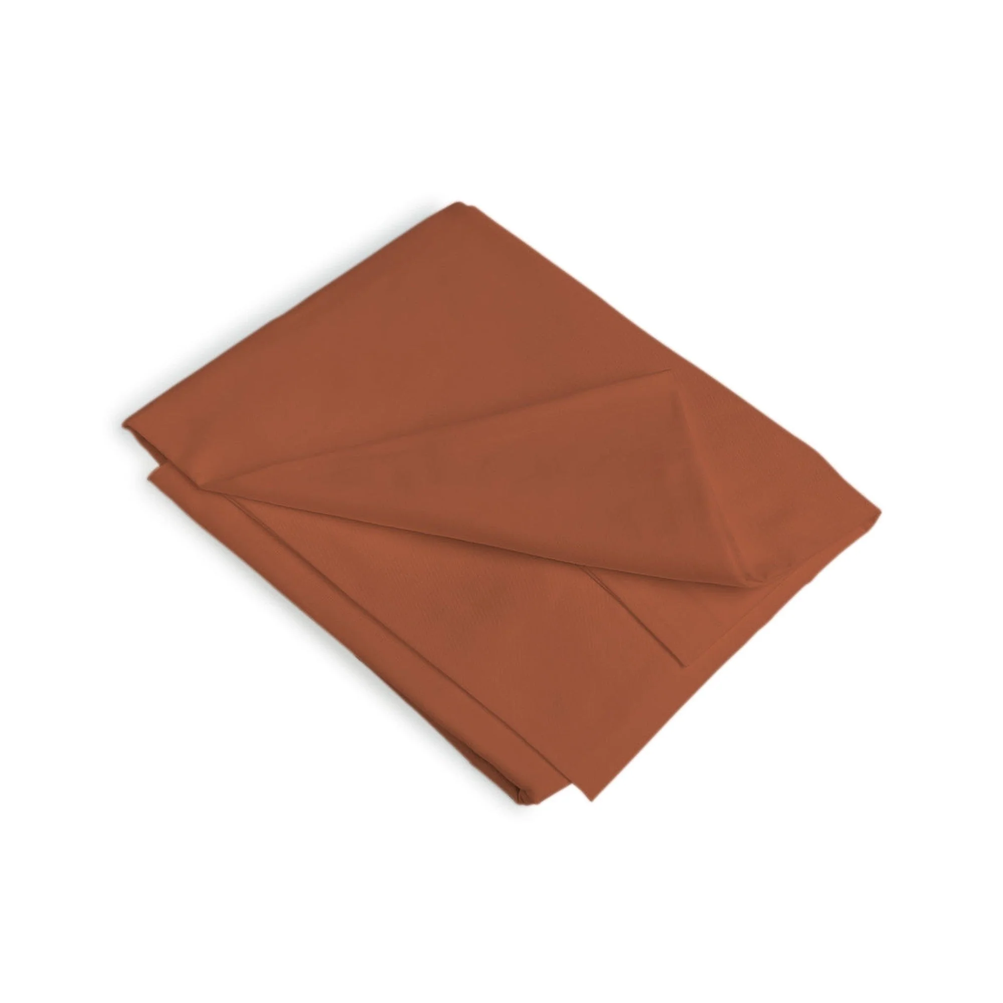 Drap Housse - Percale De Coton - Rouge Toscane - Nina - Image 3