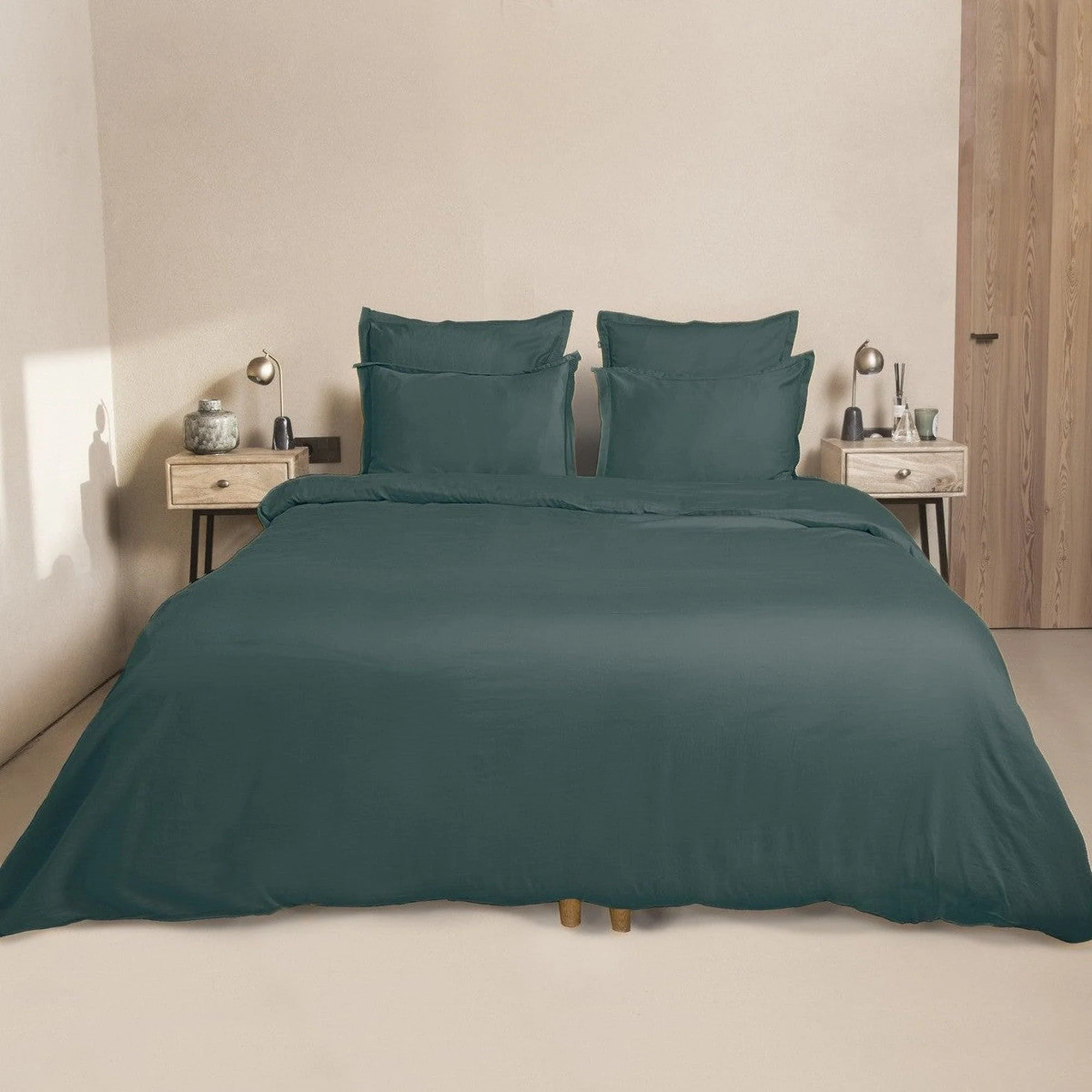 Drap Housse - Satin De Coton - Canard - Julia - Image 14