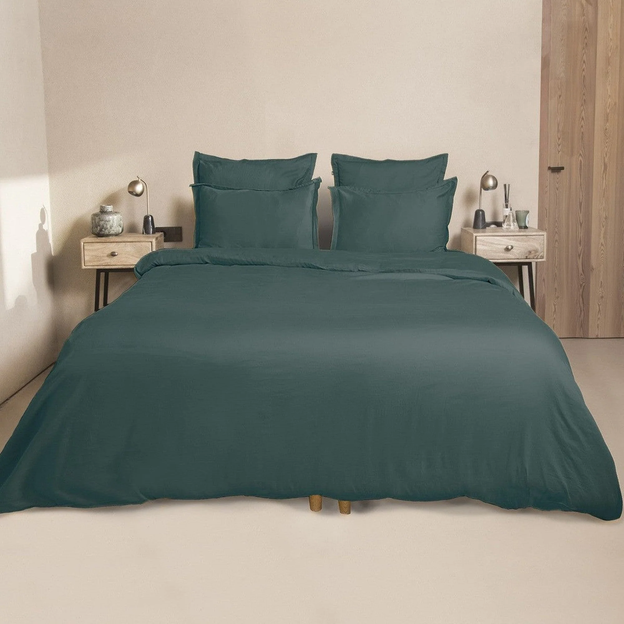 Drap Housse - Satin De Coton - Canard - Julia - Image 8