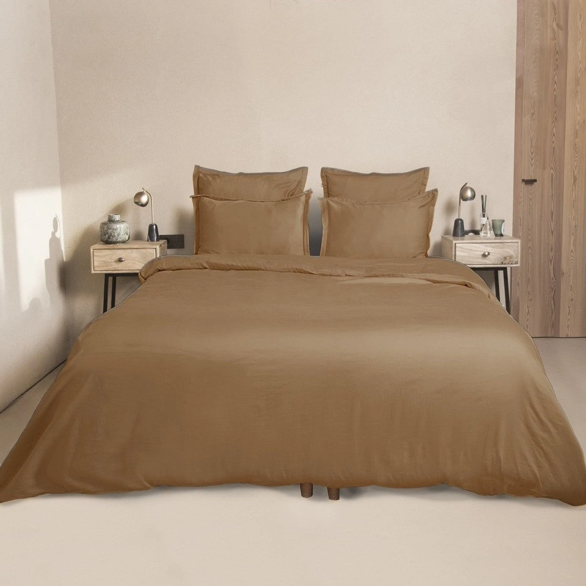 Drap Housse - Satin De Coton - Caramel - Julia - Image 14