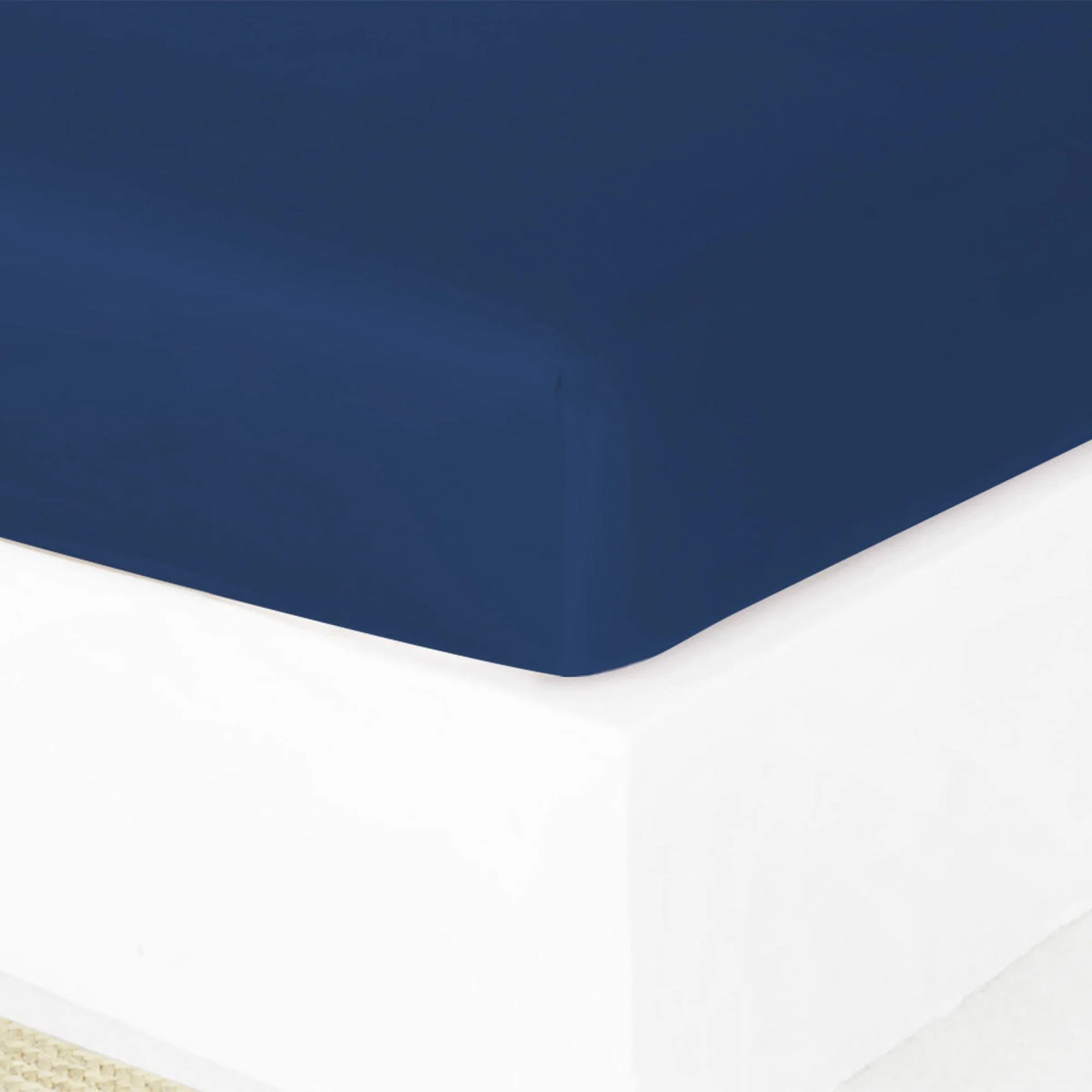 Drap Housse - Satin De Coton - Bleu Indigo - Julia - Image 16