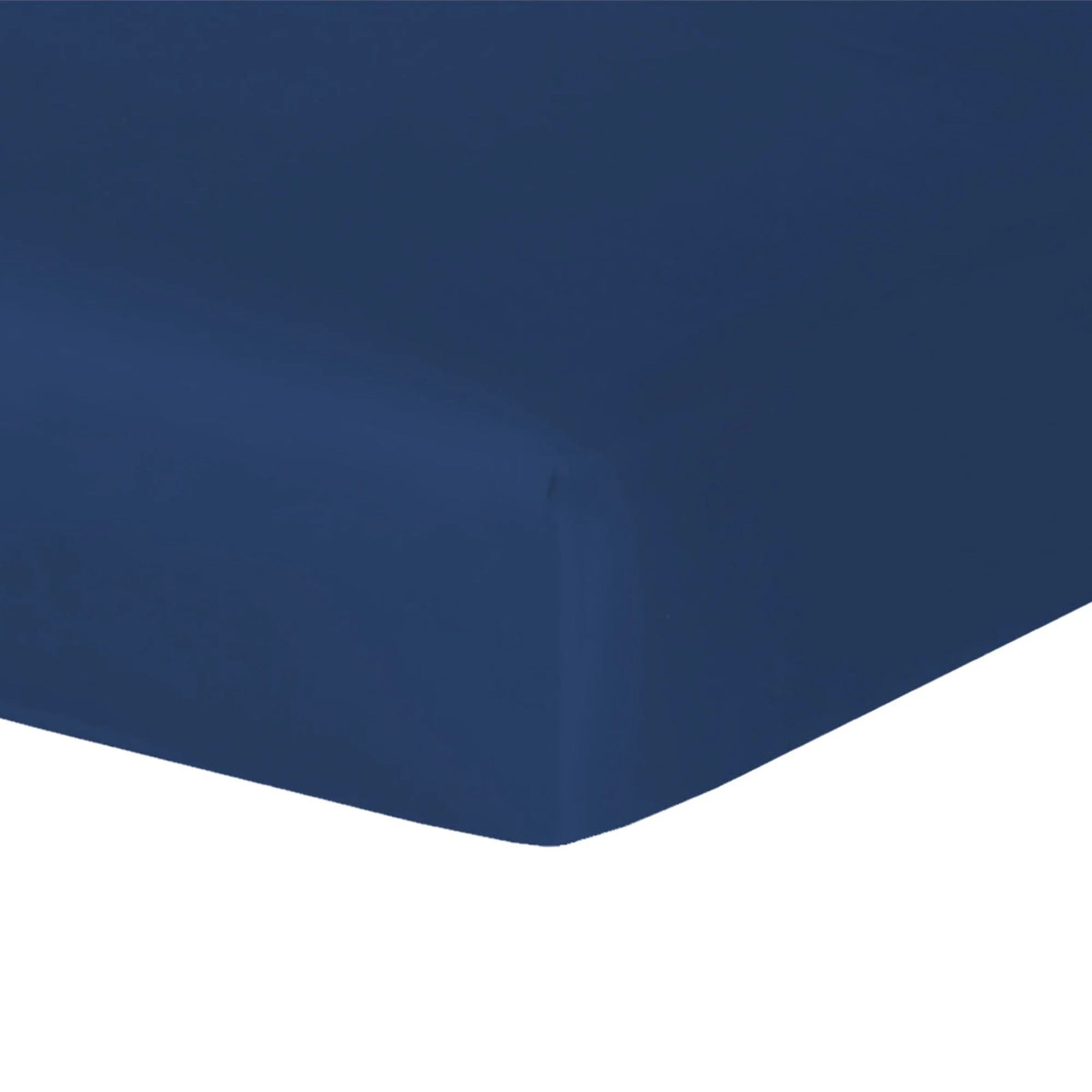 Drap Housse - Satin De Coton - Bleu Indigo - Julia - Image 3