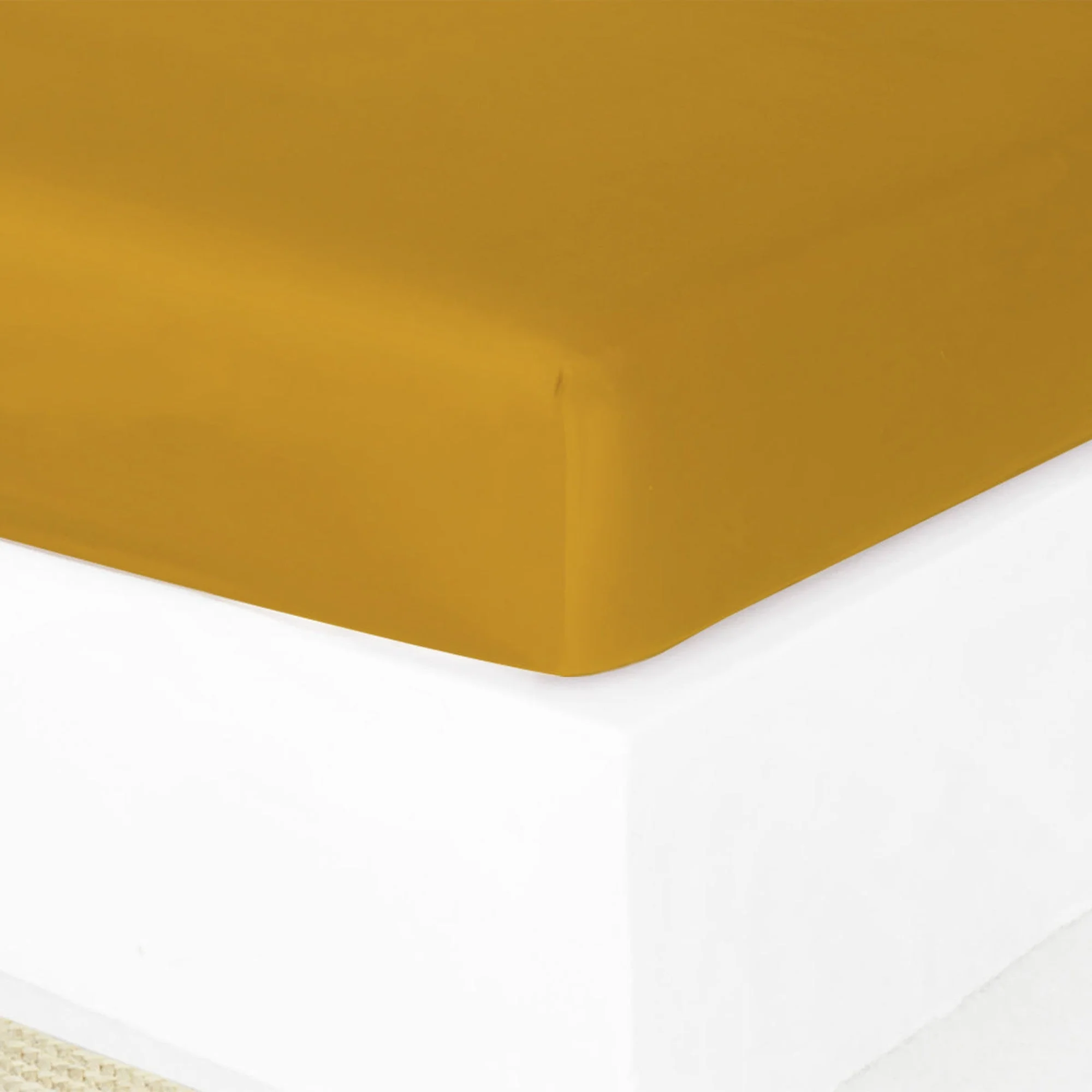 Drap Housse - Satin De Coton - Jaune Moutarde - Julia - Image 19