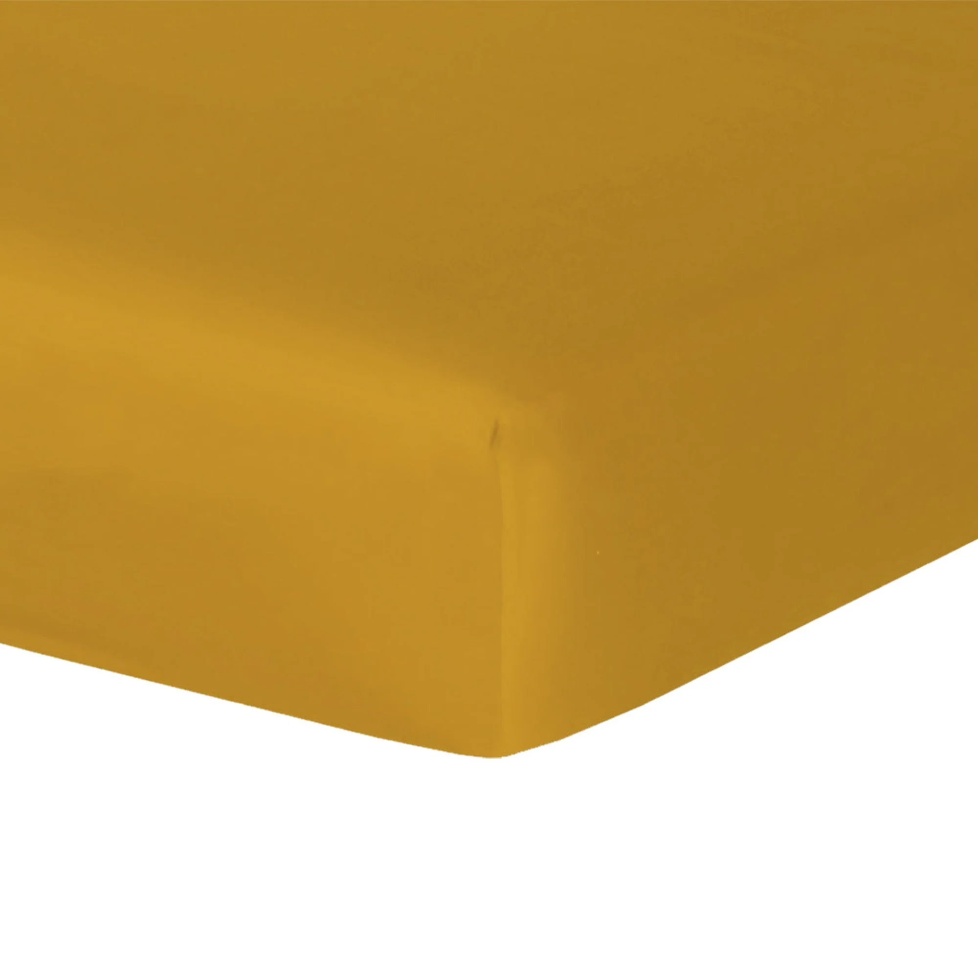 Drap Housse - Satin De Coton - Jaune Moutarde - Julia - Image 4
