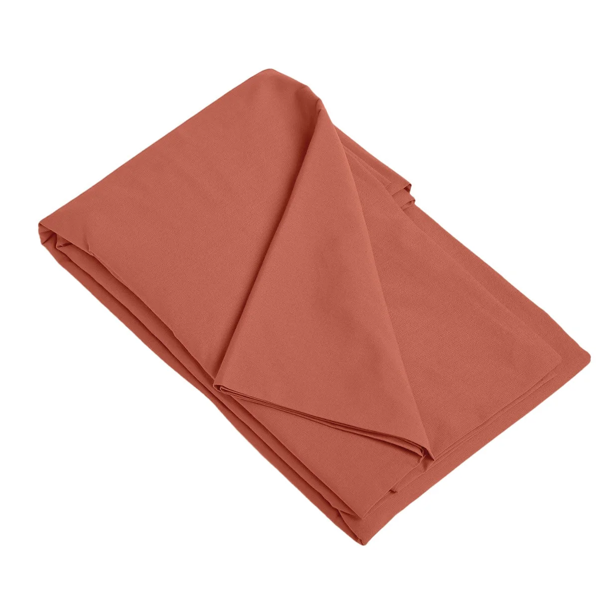 Drap Housse - Satin Lavé De Coton Bio - Terracotta - Gaia - Image 3