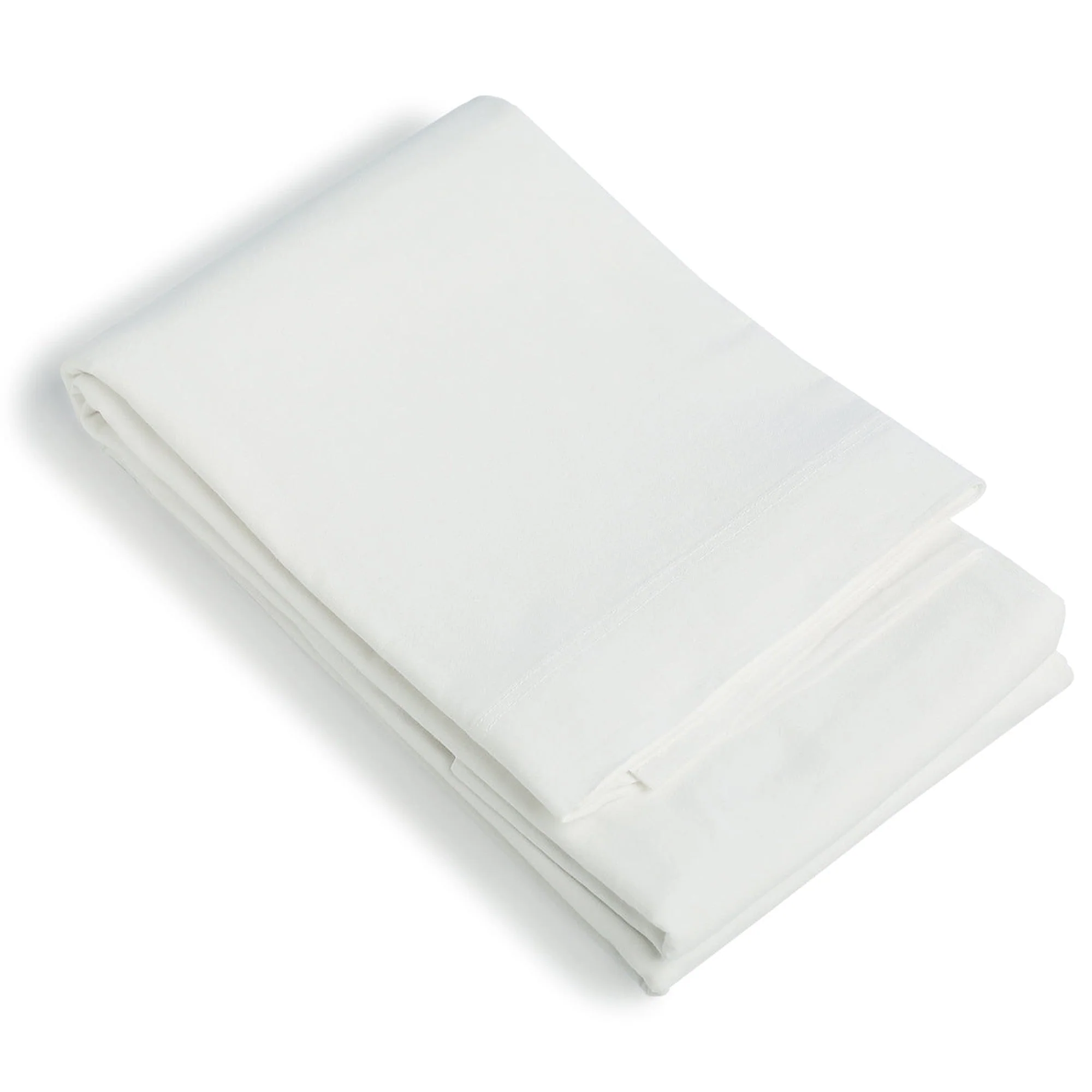 Drap Plat - Coton Lavé - Blanc - Luna - Image 2