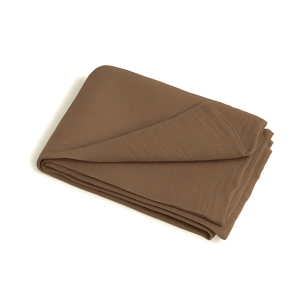 Drap Plat - Gaze De Coton - Noisette - Carla - Image 2