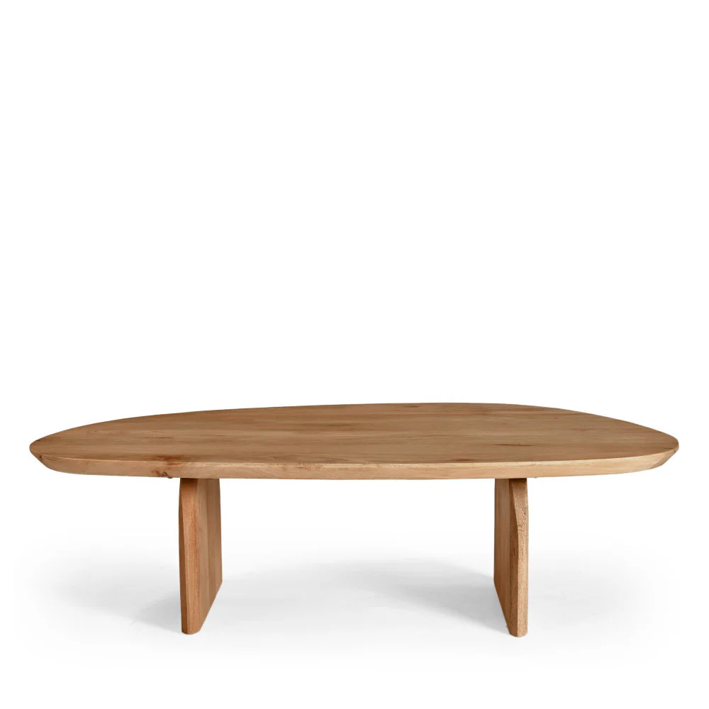 Malang - Table Basse Organique - Bois Massif Acacia - Bois foncé - Image 2