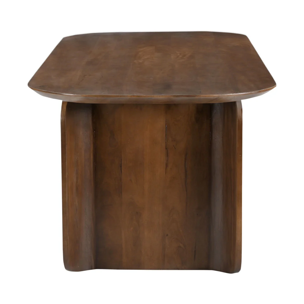 Dumai - Table À Manger 8 Personnes - Bois Massif - Bois foncé - Image 5
