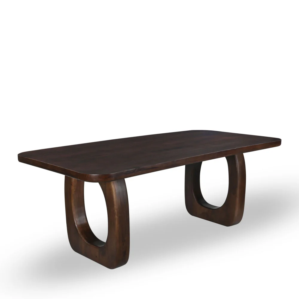 Sinjai - Table À Manger 8 Personnes - Bois Massif - Bois foncé - Image 2