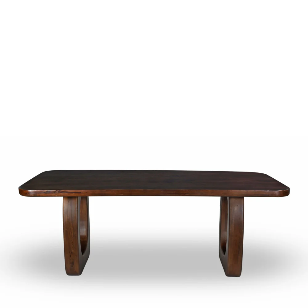 Sinjai - Table À Manger 8 Personnes - Bois Massif - Bois foncé - Image 3