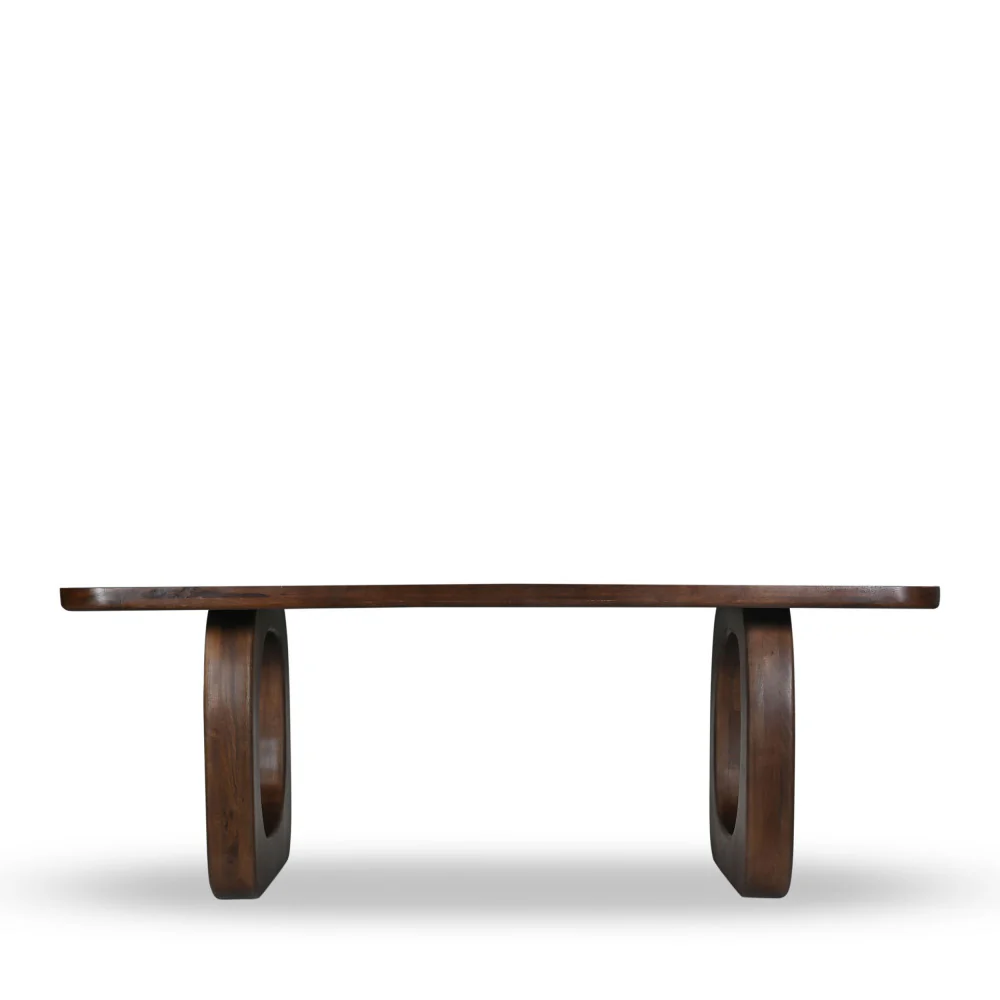 Sinjai - Table À Manger 8 Personnes - Bois Massif - Bois foncé - Image 4