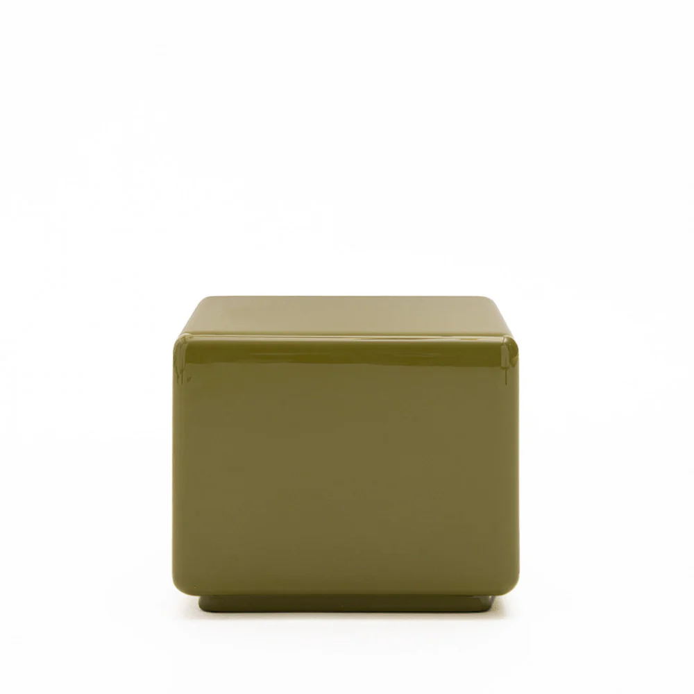 Gaia - Table D'appoint Carréee - Laqué - Vert olive - Image 2