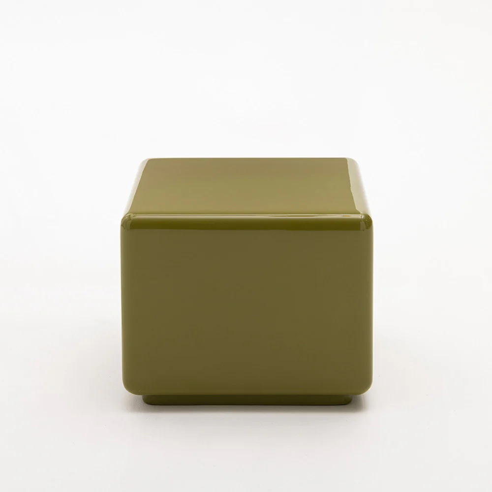 Gaia - Table D'appoint Carréee - Laqué - Vert olive - Image 3