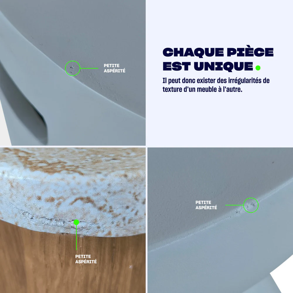 Radom - Tabouret - Effet Travertin - Beige - Image 3