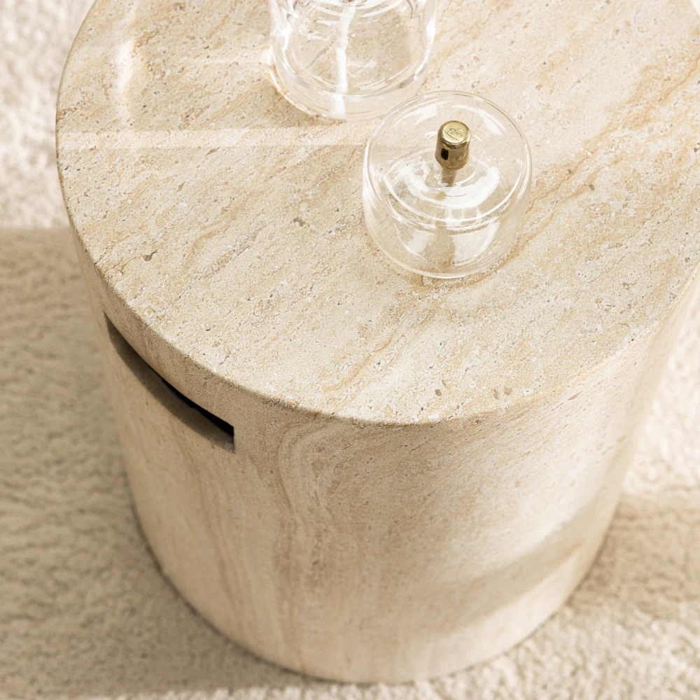 Radom - Tabouret - Effet Travertin - Beige - Image 4