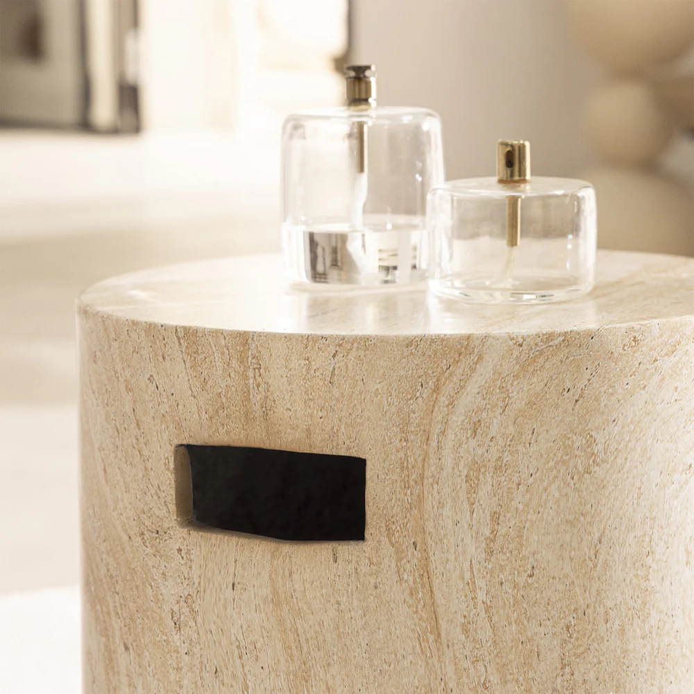 Radom - Tabouret - Effet Travertin - Beige - Image 5