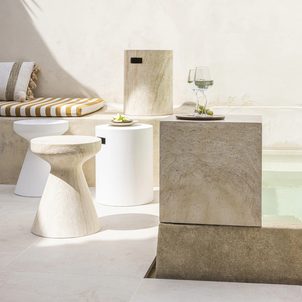 Radom - Tabouret - Effet Travertin - Beige - Image 6