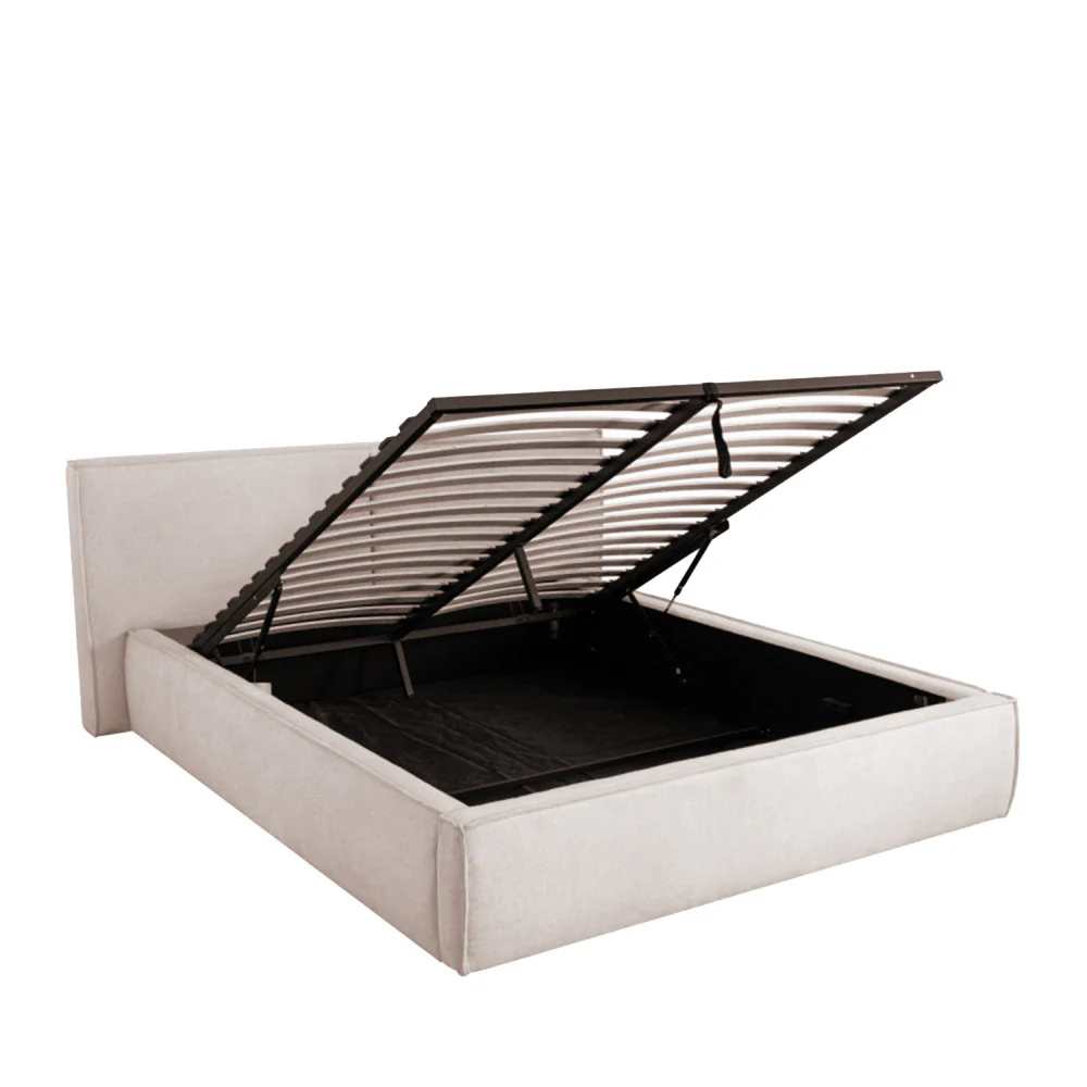 Libéria - Lit Coffre - Tissu - Écru - Image 3