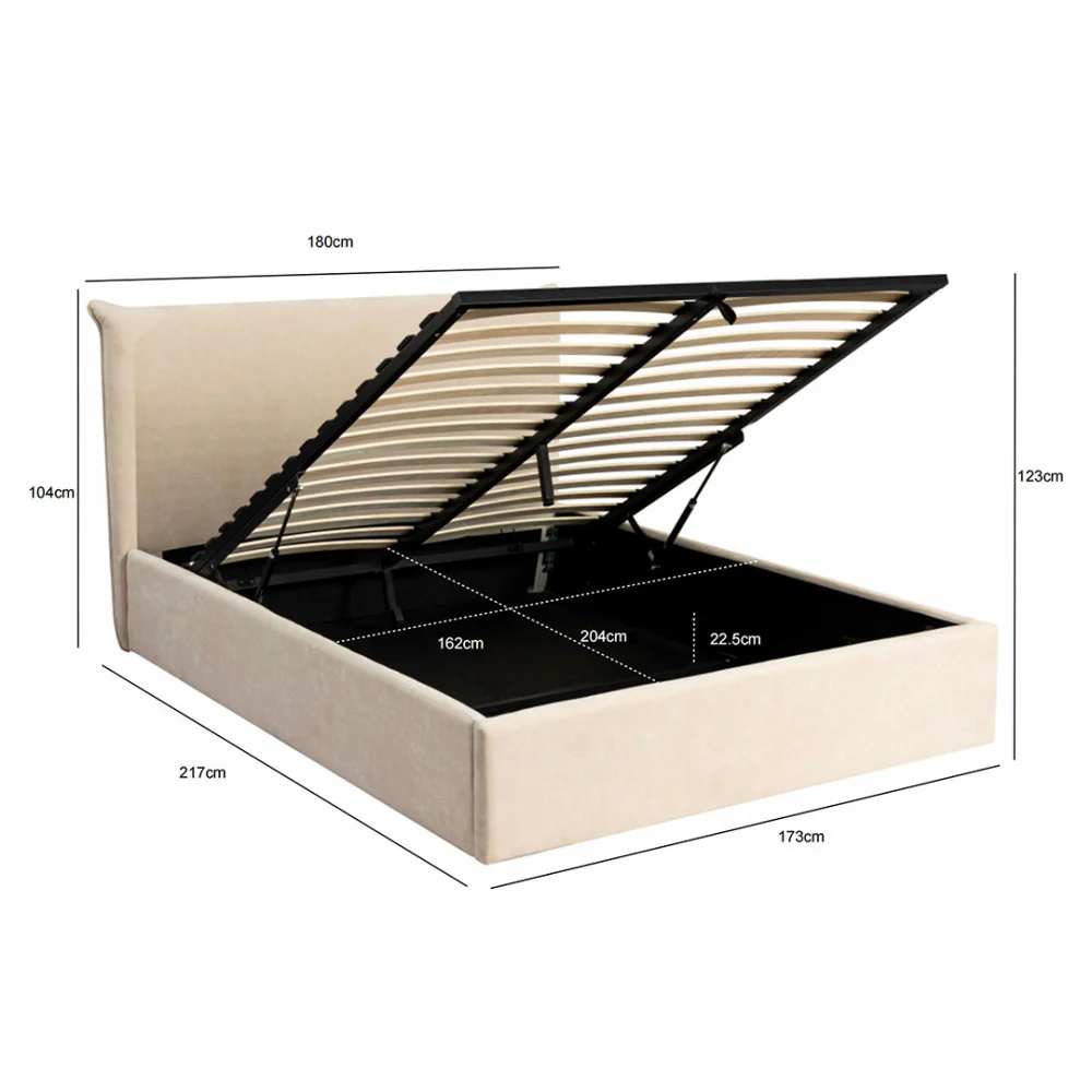 Mac Beth - Lit Coffre - Tissu - Écru - Image 8