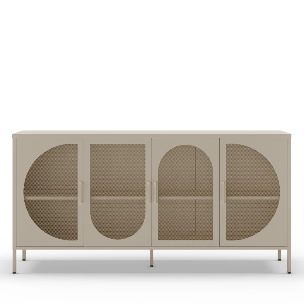 Zio - Buffet 4 Portes - Métal - Beige - Image 2