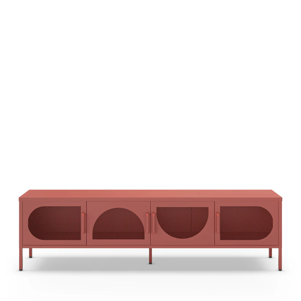 Zio - Meuble TV 4 Portes - Métal - Terracotta - Image 2