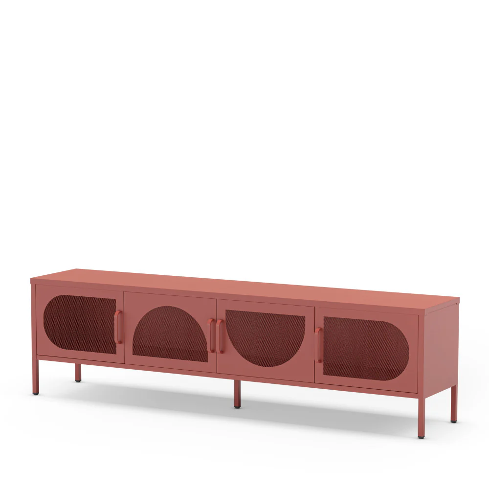 Zio - Meuble TV 4 Portes - Métal - Terracotta - Image 5