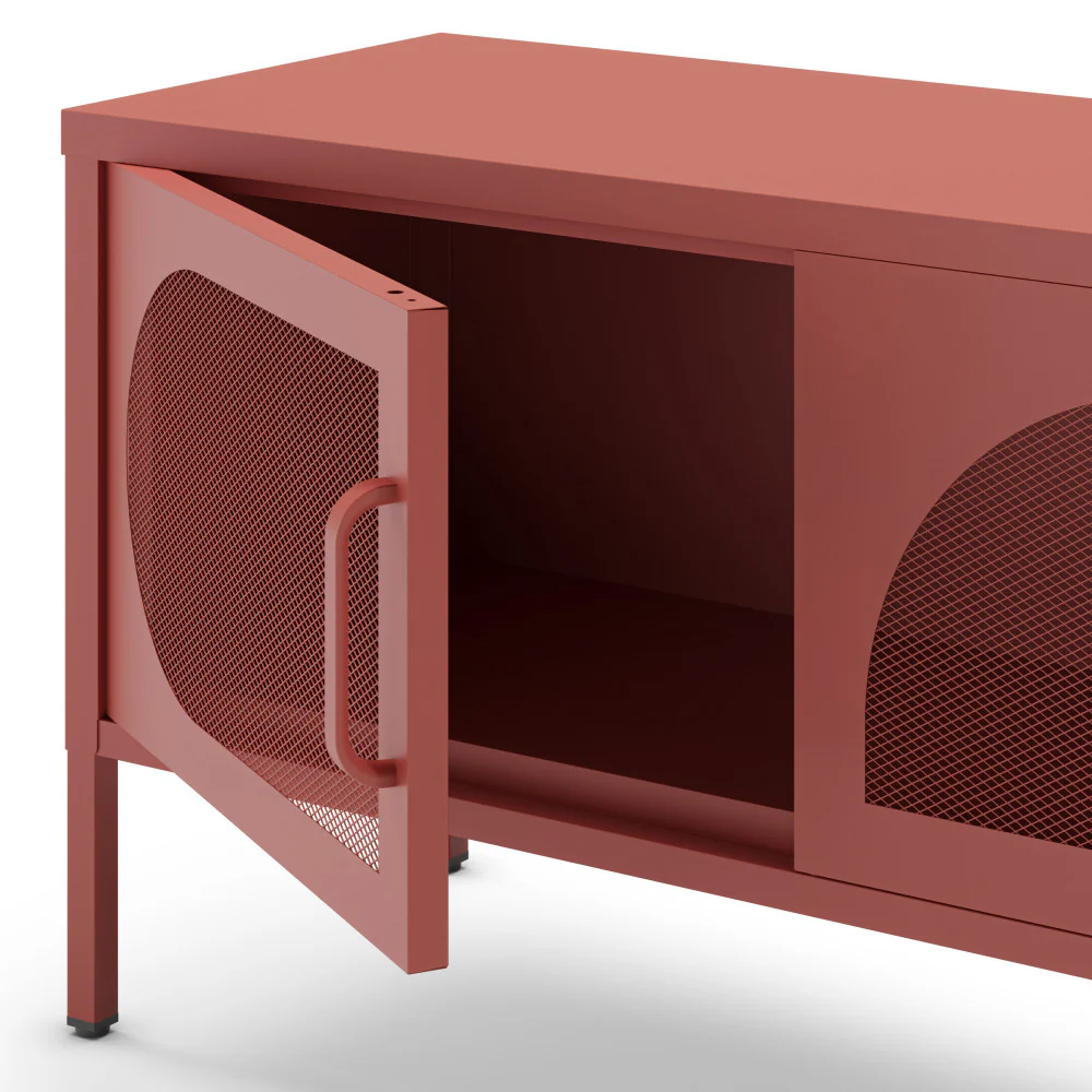 Zio - Meuble TV 4 Portes - Métal - Terracotta - Image 6