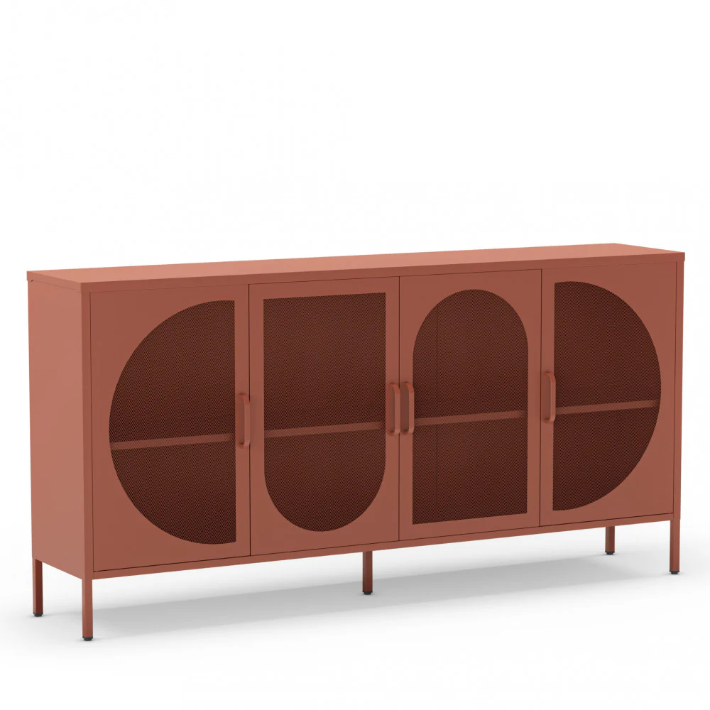 Zio - Buffet 4 Portes - Métal - Terracotta - Image 3