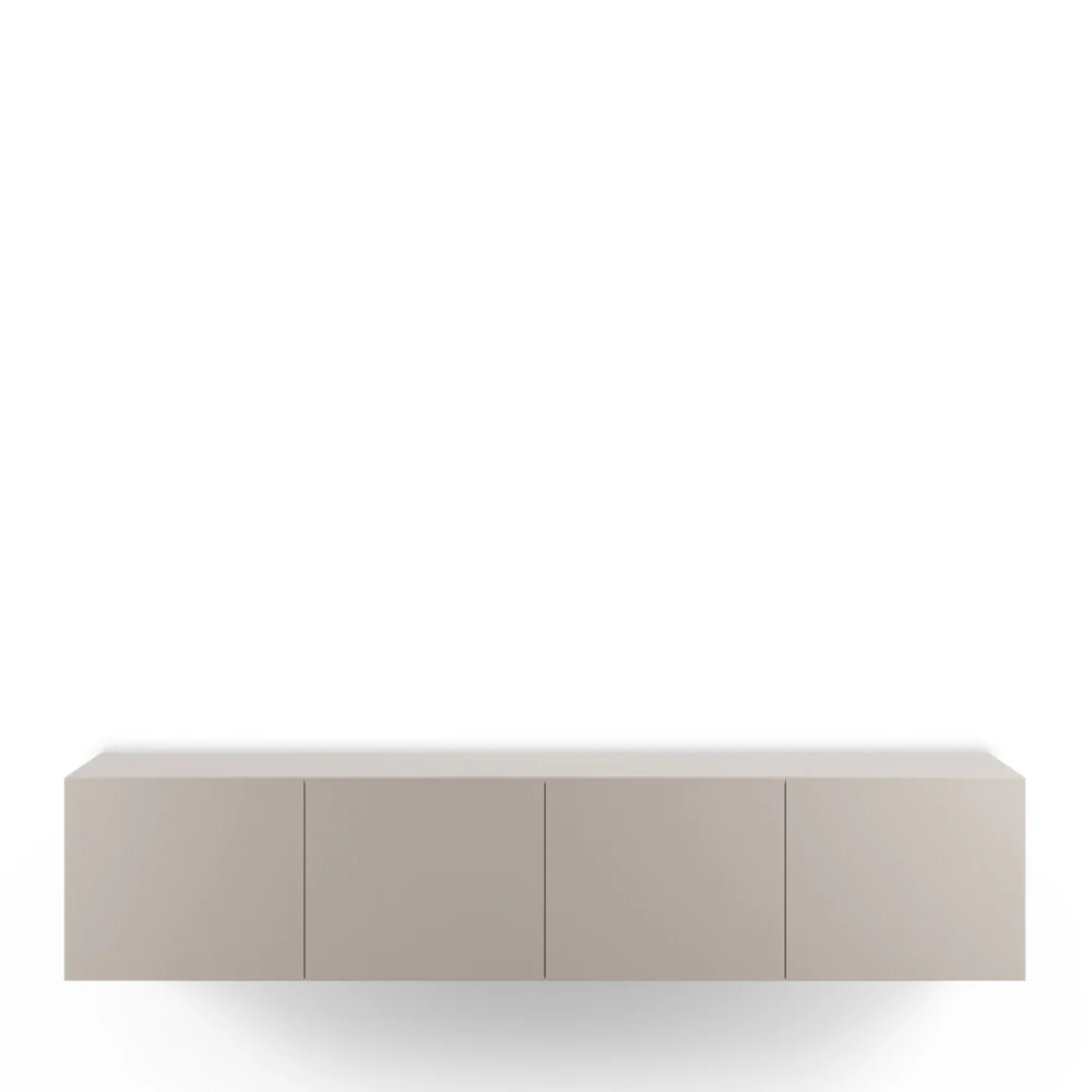 Nexa - Meuble TV Suspendu 4 Portes - Bois - Beige - Image 2