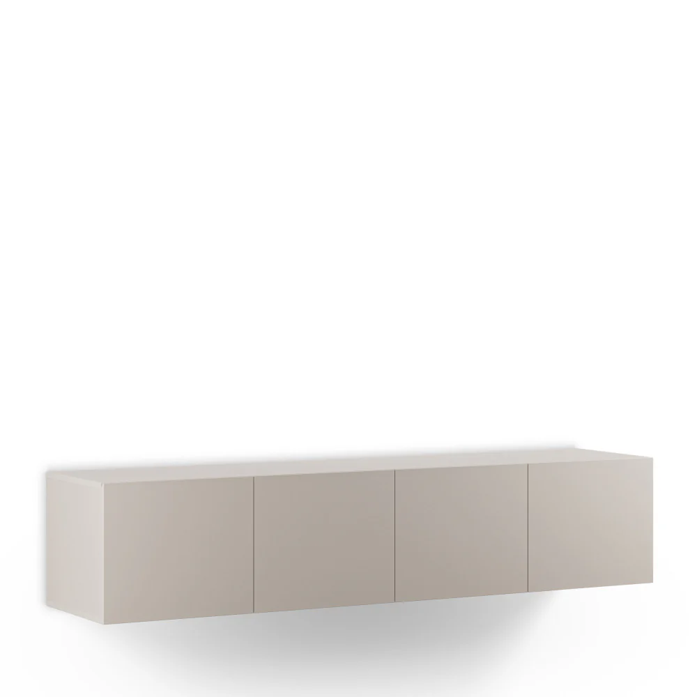 Nexa - Meuble TV Suspendu 4 Portes - Bois - Beige - Image 3