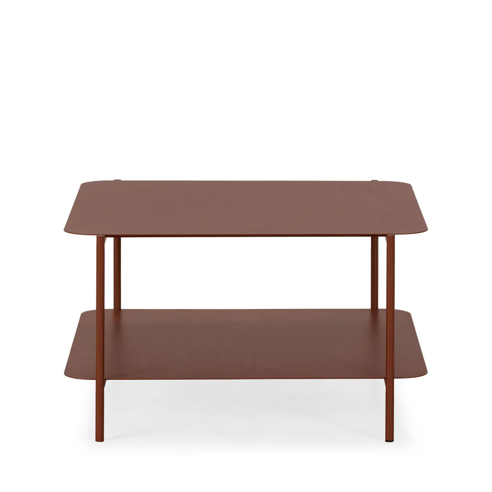 Judith - Table Basse À Double Plateau - Métal - Marron glacé - Image 2