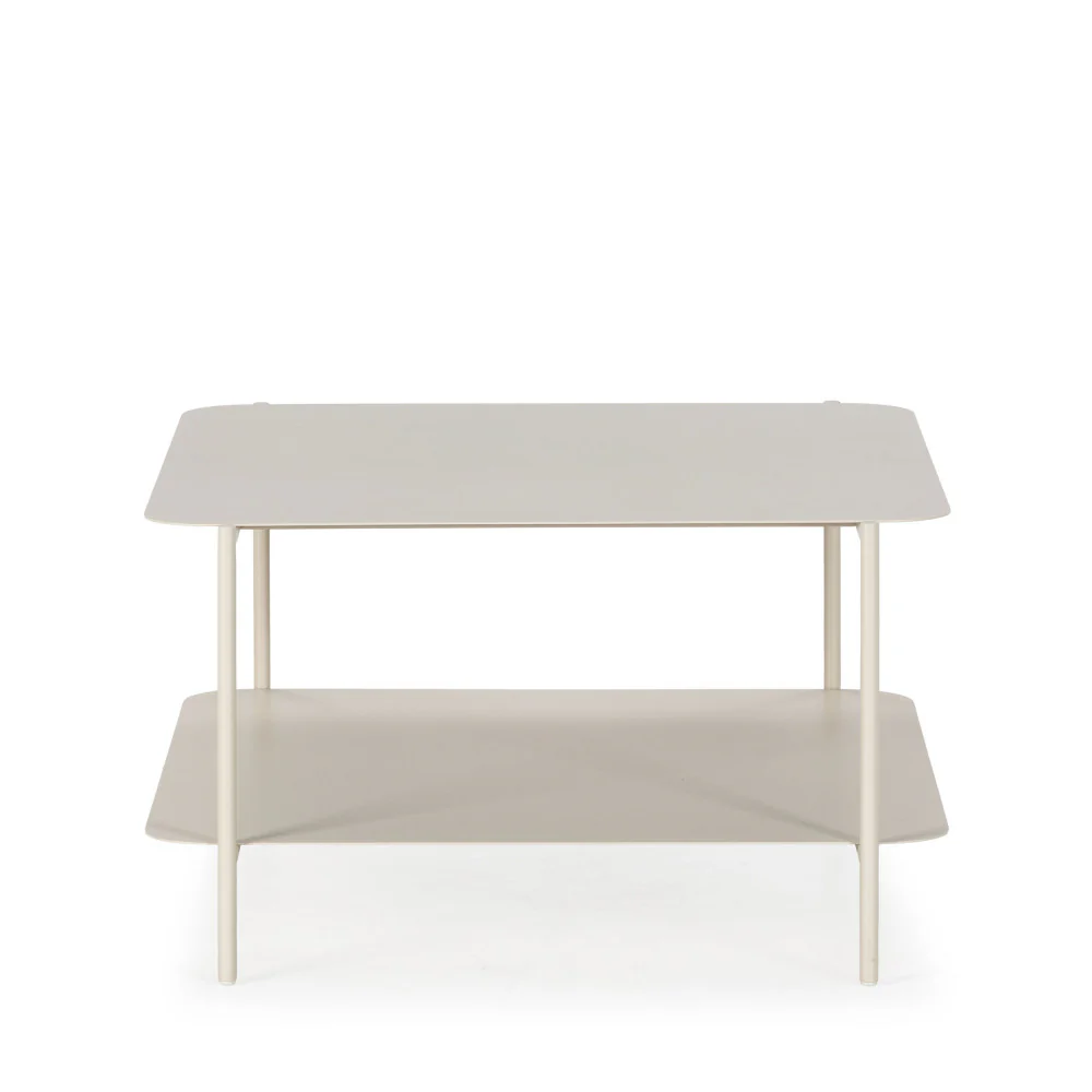 Judith - Table Basse À Double Plateau - Métal - Beige - Image 2