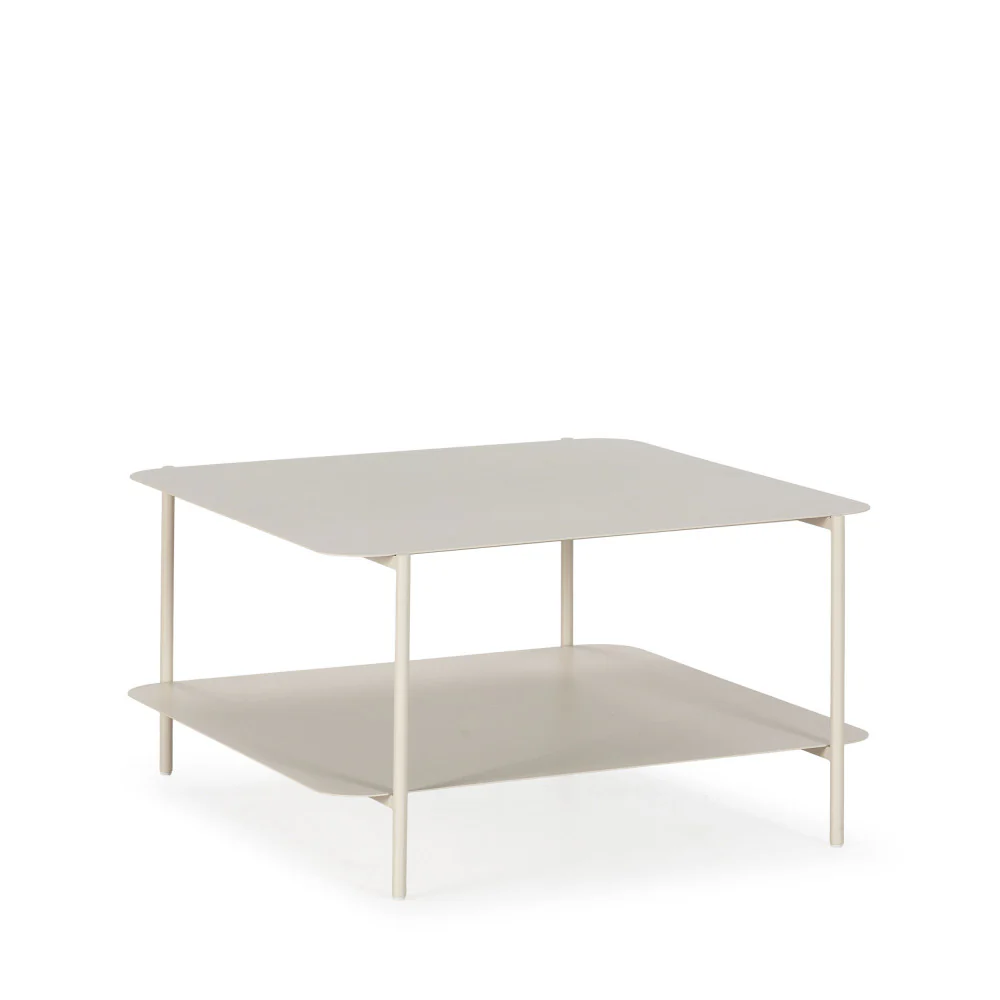 Judith - Table Basse À Double Plateau - Métal - Beige - Image 4