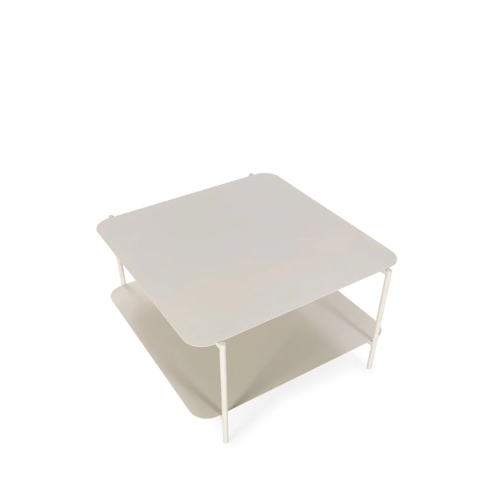 Judith - Table Basse À Double Plateau - Métal - Beige - Image 5