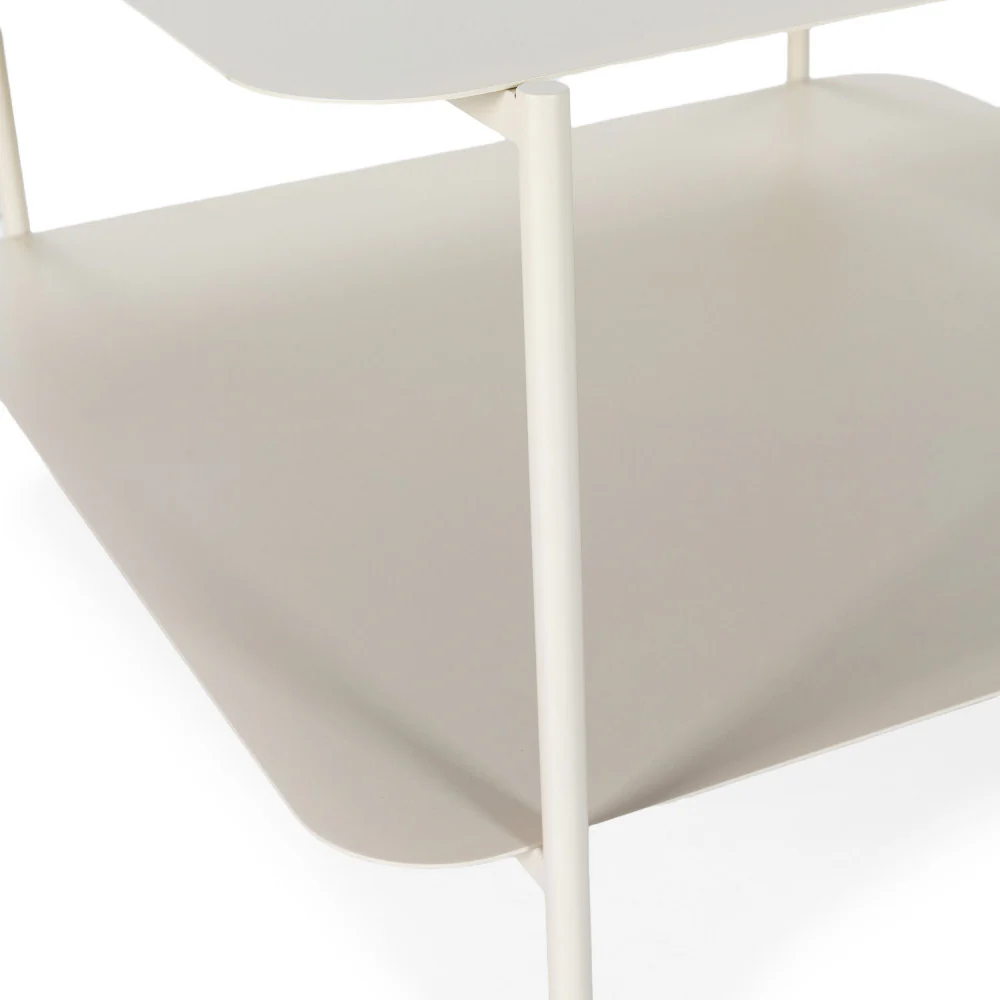 Judith - Table Basse À Double Plateau - Métal - Beige - Image 6